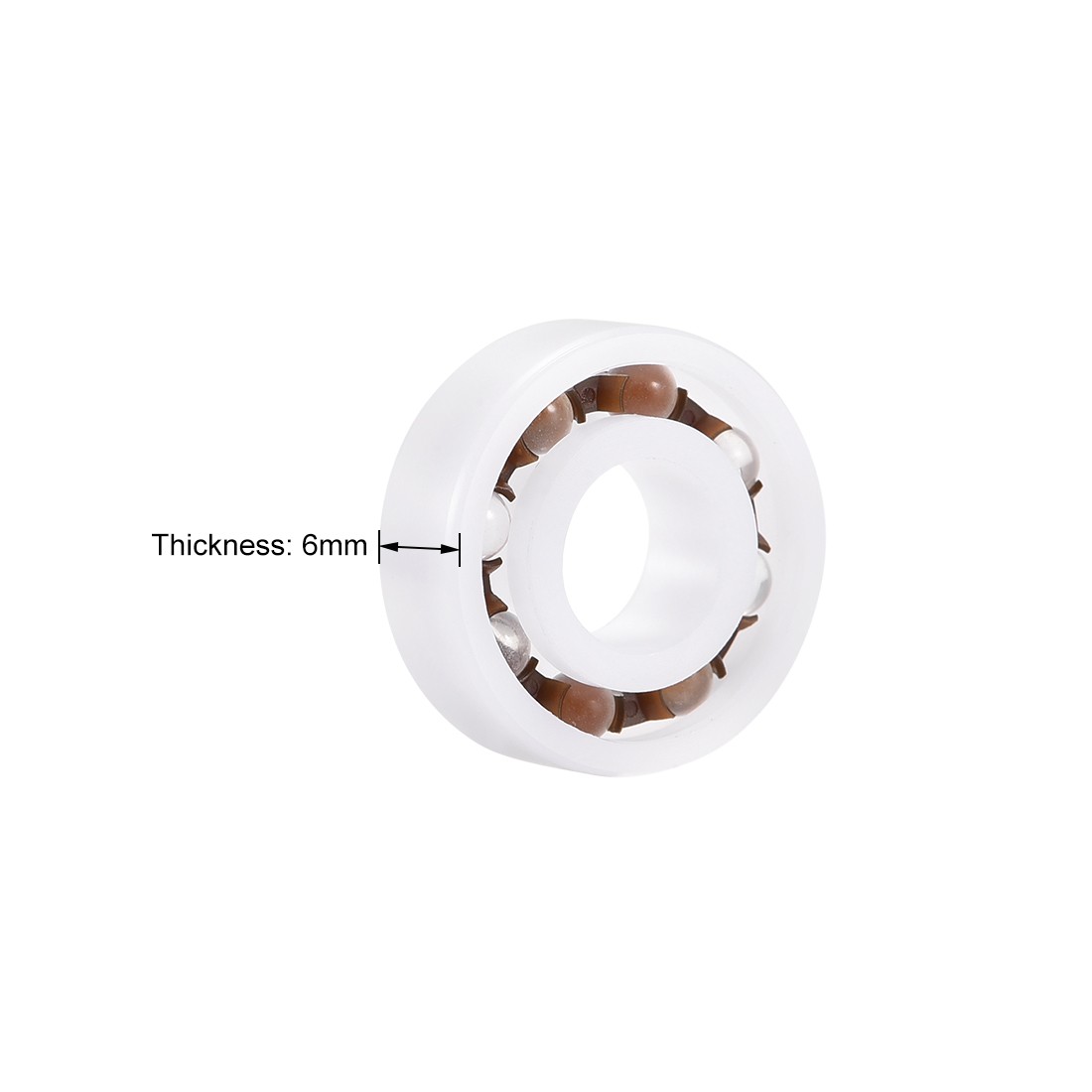 698 Plastic Bearings 8x19x6mm Glass Ball Nylon Cage 5pcs