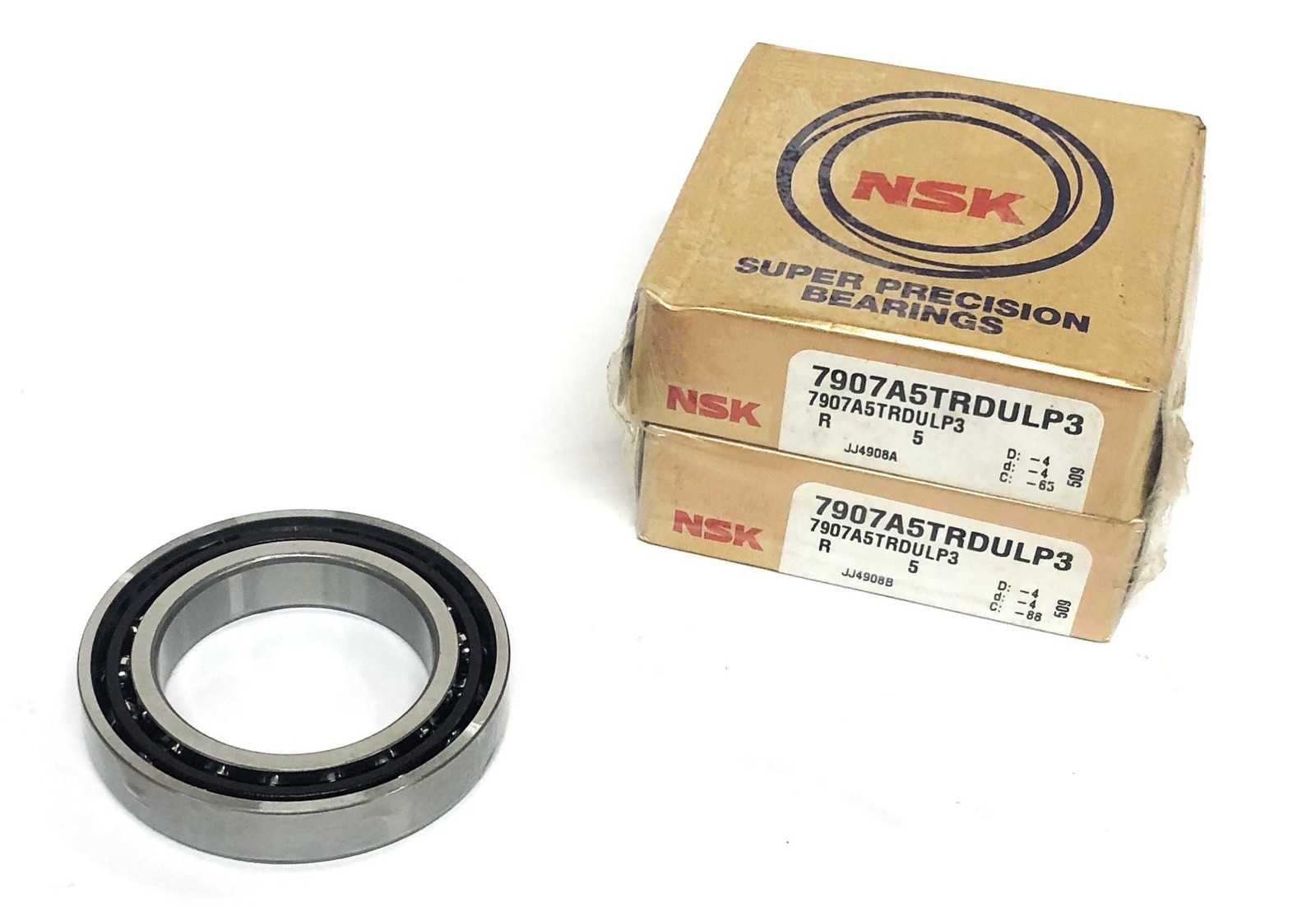 RHP 2 Piece Set Contact Bearing 7907A5TRDULP3 NOS
