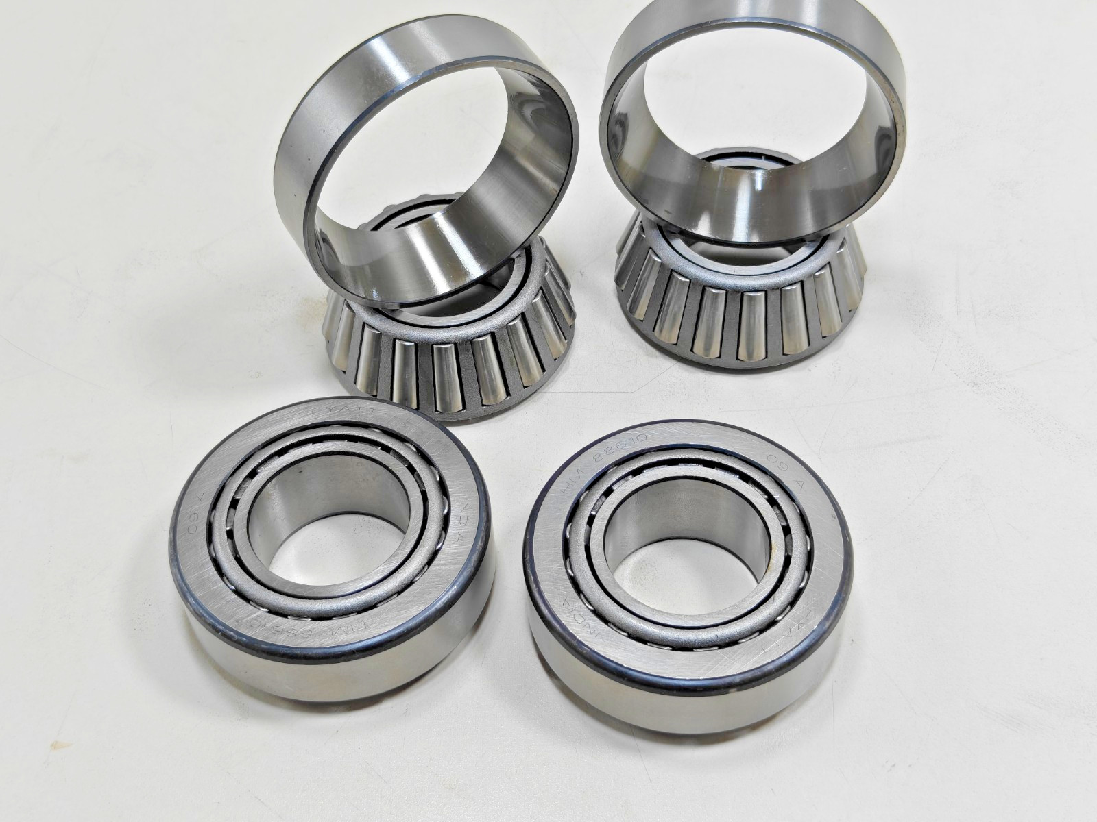 (4Pcs) HM88648 / HM88610 HYATT Tapered Roller Bearing Cone&Cup Lot Of 4 Pcs