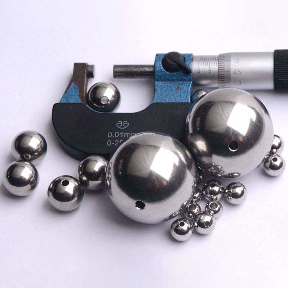 A2 Stainless Steel Round Spacer Beads Silver With Hole Dia 3mm – 60mm DIY Craft