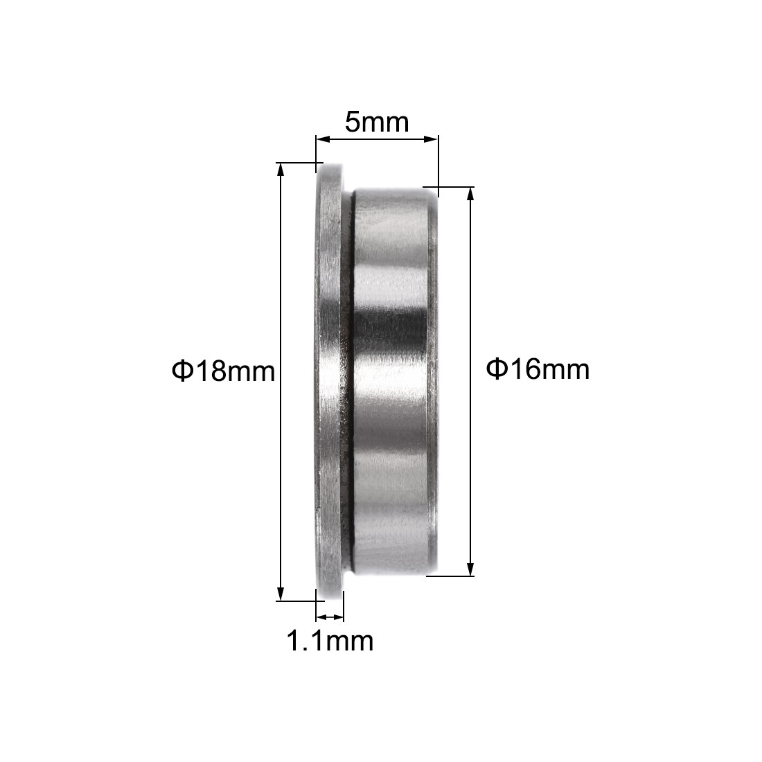 F688Z Flange Ball Bearing Double Metal Shielded Chrome Steel Bearings 10 Set