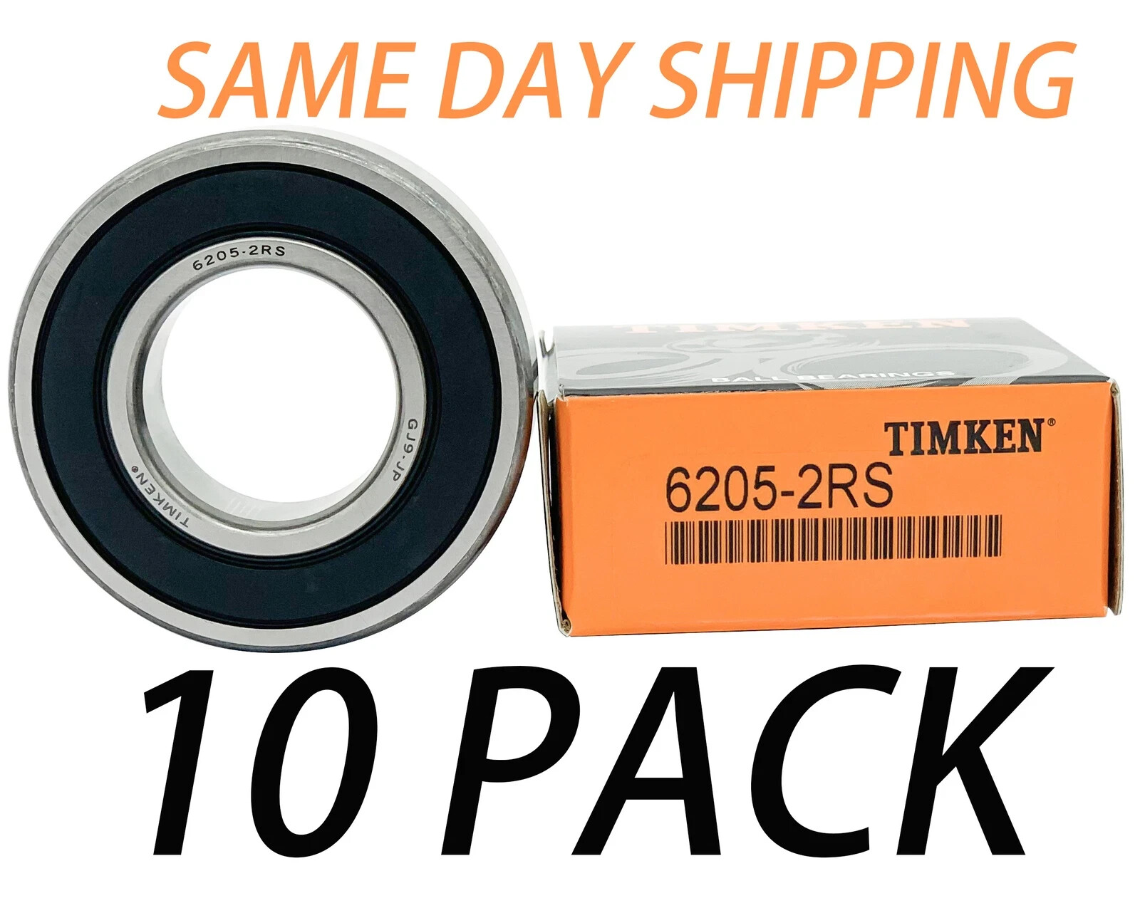 10 PACK TIMKEN 6205-2RS 25X52X15MM Double Rubber Seal Bearings 6205RS