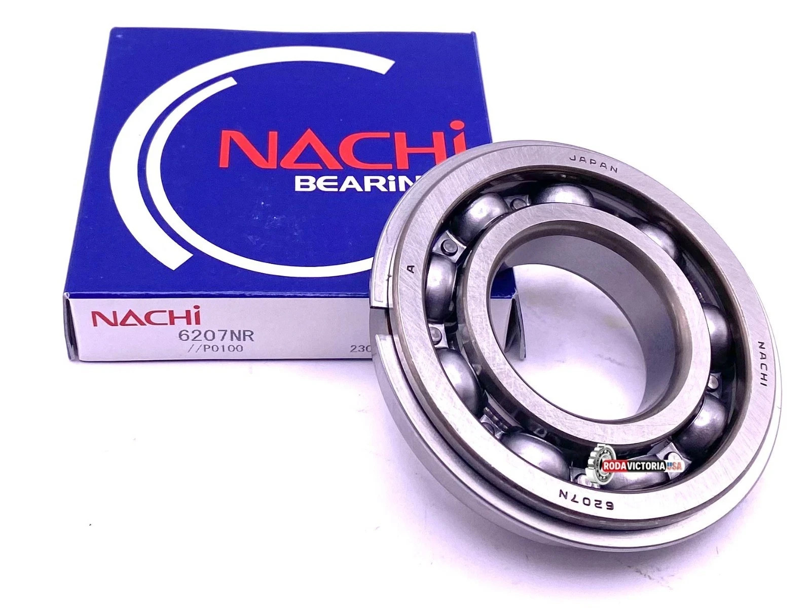 NACHI Japan 6207 NR Ball Bearing, Open Type, No Seals + Snap Ring 35x72x17 mm