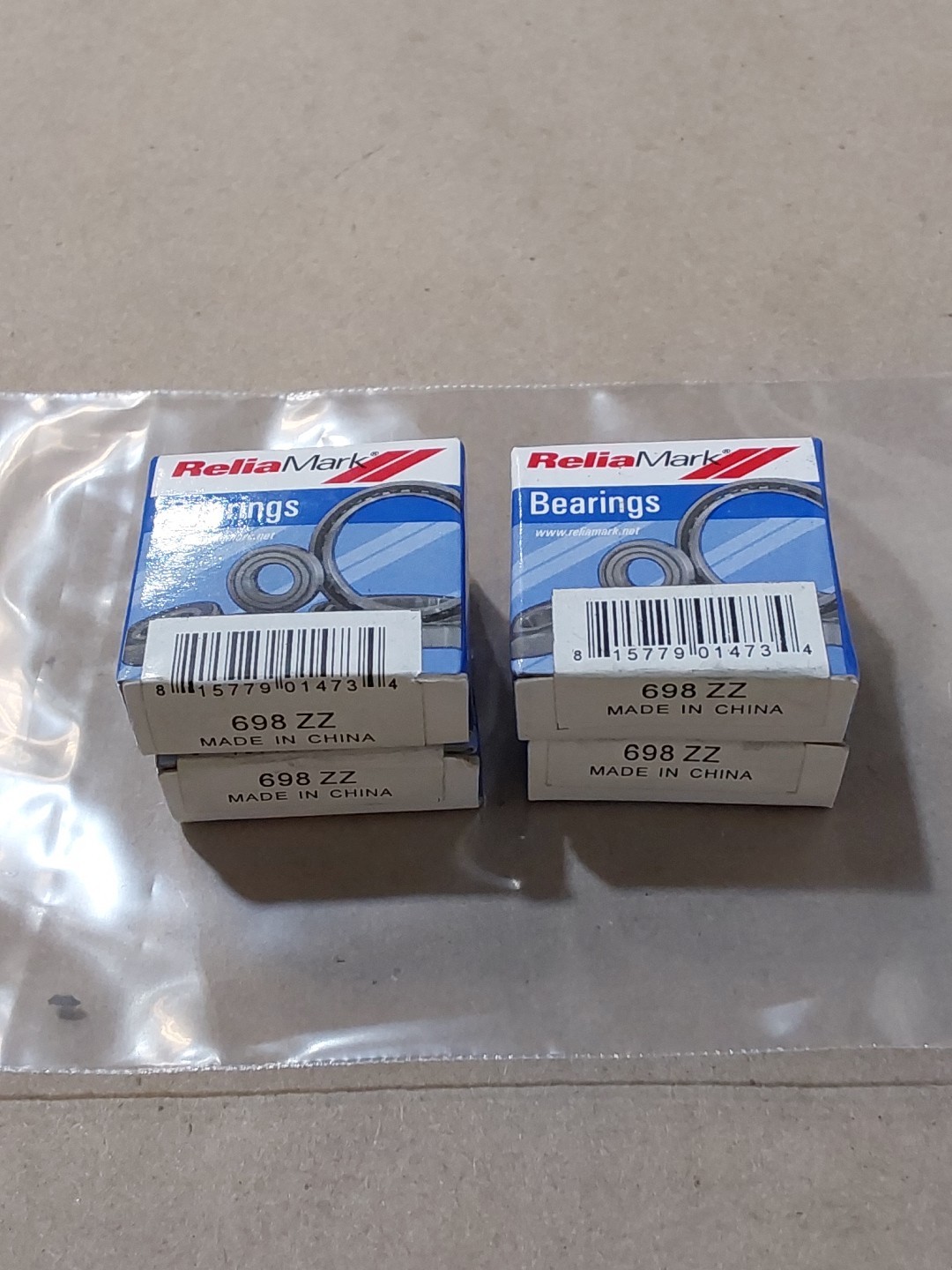RELIAMARK 698-ZZ Premium Shielded Ball Bearings (Lot Of 4)