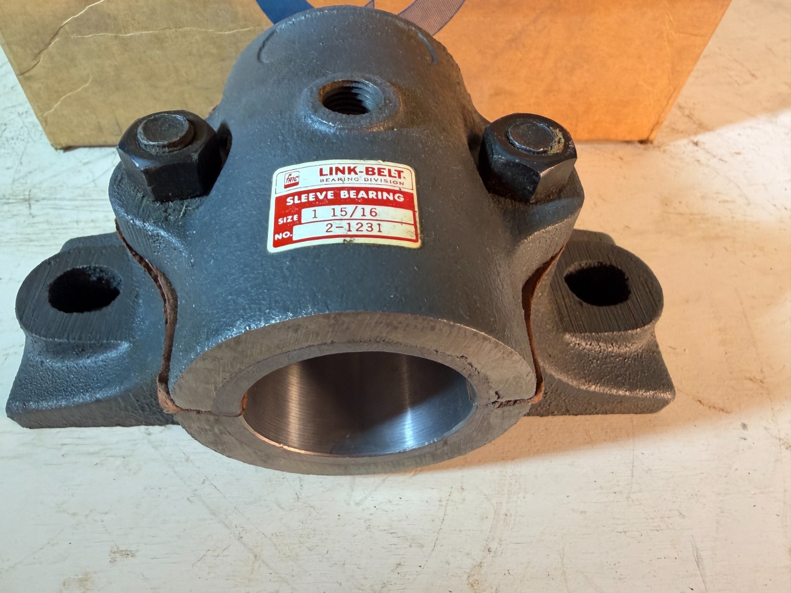 LINKBELT 2-1231, 1-15/16″ BABBITT SLEEVE BEARING, FREE SHIPPING