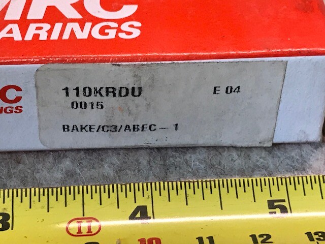 Angular Contact Bearing, 50mm Bore, 80mm OD, 16mm Wide, 15deg Cont Angle 110KRDU