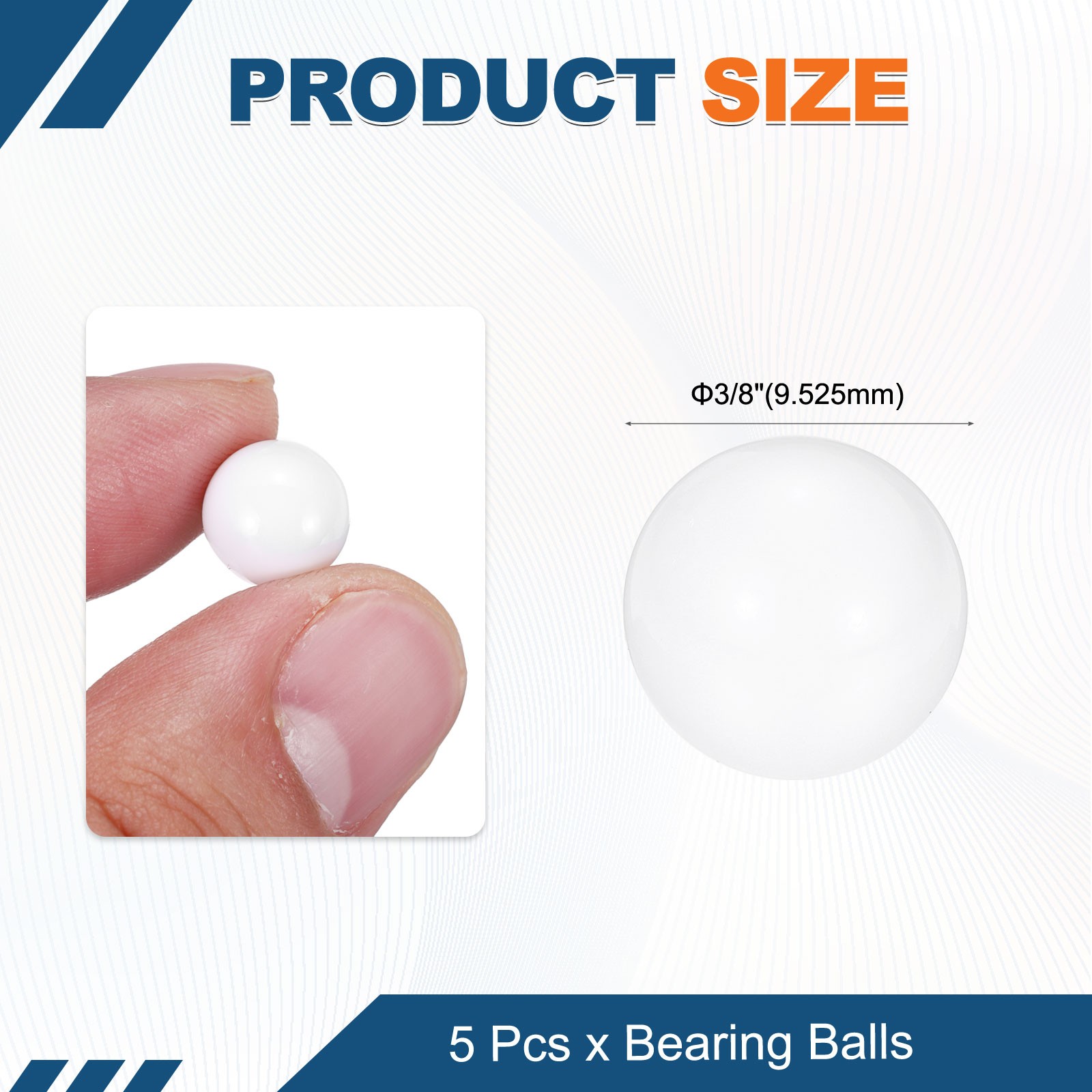 5Pcs 3/8″(9.525mm) Ceramic Bearing Balls, Al2O3 Ceramic Balls G10 Precision