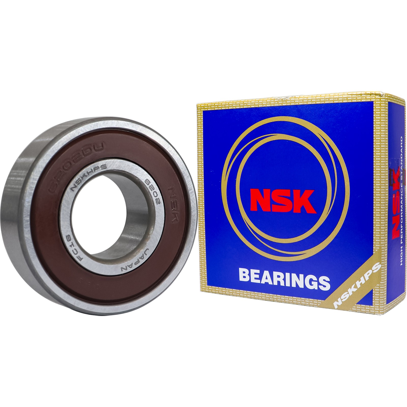 2PACK NSK 6202DDU 15X35X11MM Double Rubber Seal Bearings 6202-2RS 6202RS