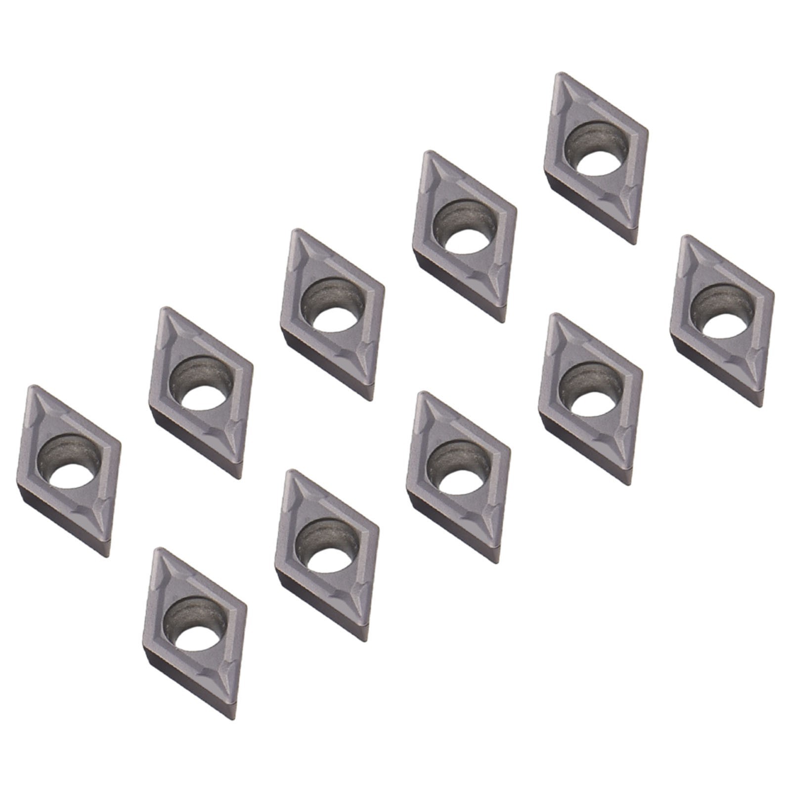 Long Lasting DCMT070204 Carbide Inserts for Lathe Tool Holder Pack of 10