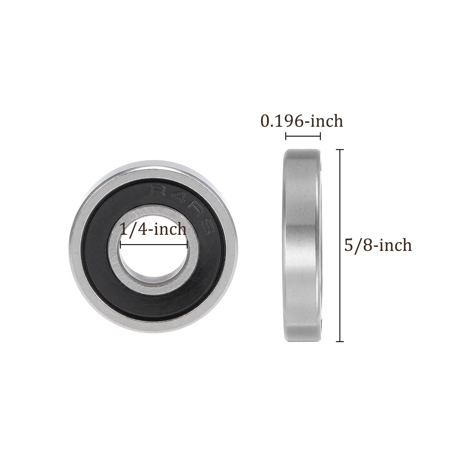 20pcs Ball Bearings 1/4 Inch x 5/8 Inch x 0.196 Inch Chrome Steel