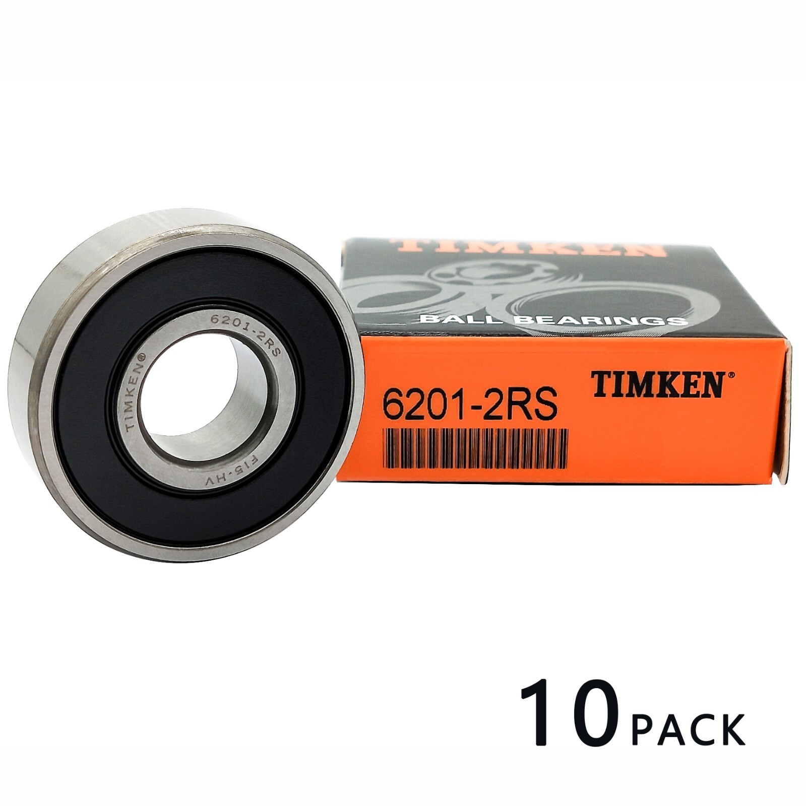 10PACK TIMKEN 6201-2RS 12X32X10MM Double Rubber Seal Ball Bearings 6201RS