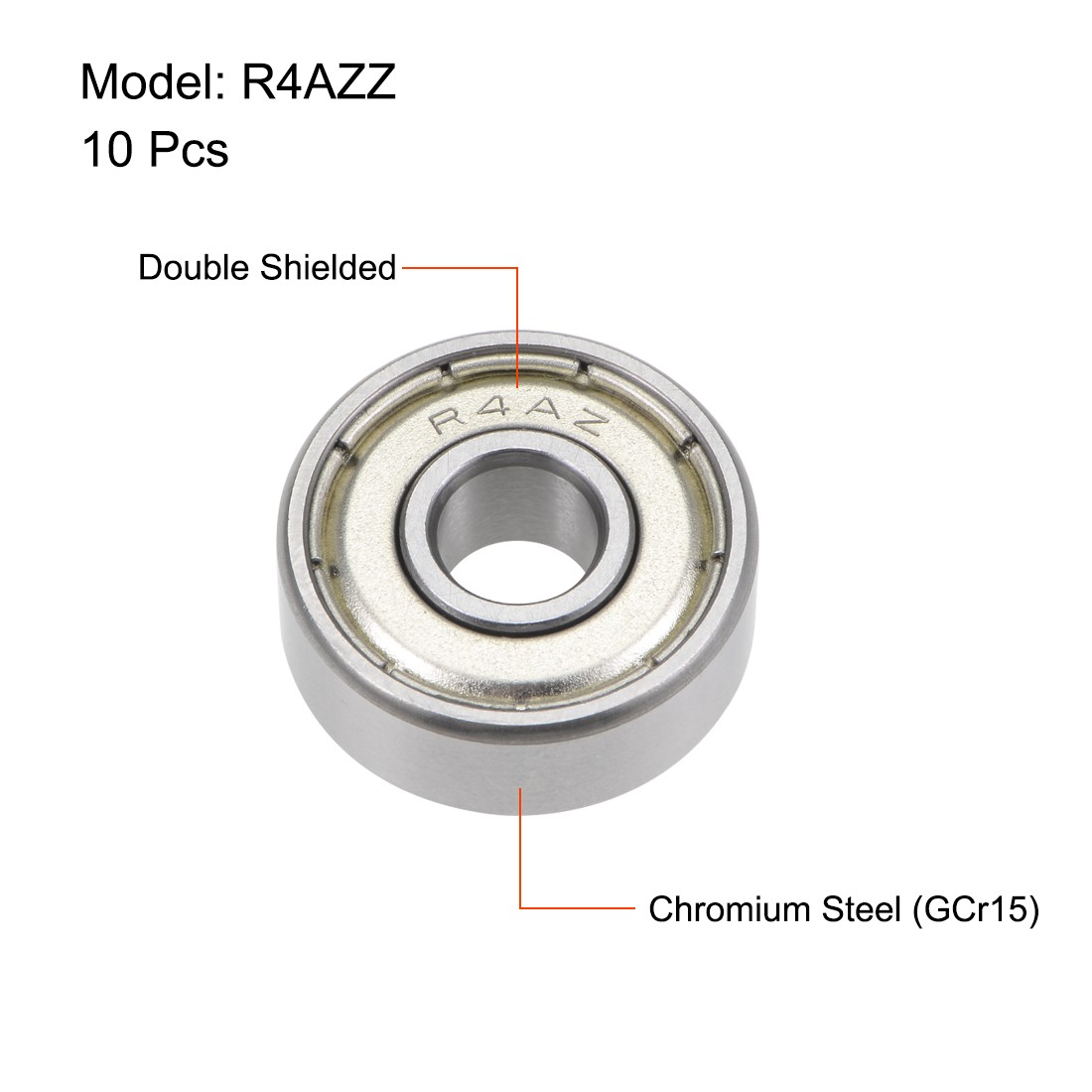 R4AZZ Ball Bearings 1/4×3/4×9/32″ Double Shielded Chrome Steel P6 10pcs