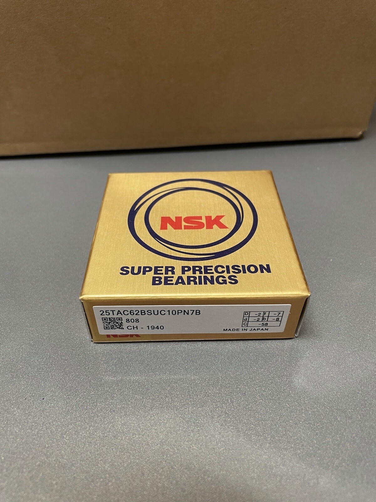 NSK super precision bearing 25TAC62BSUC10PN7B (25TAC62B) 25mm ID x 62mm OD