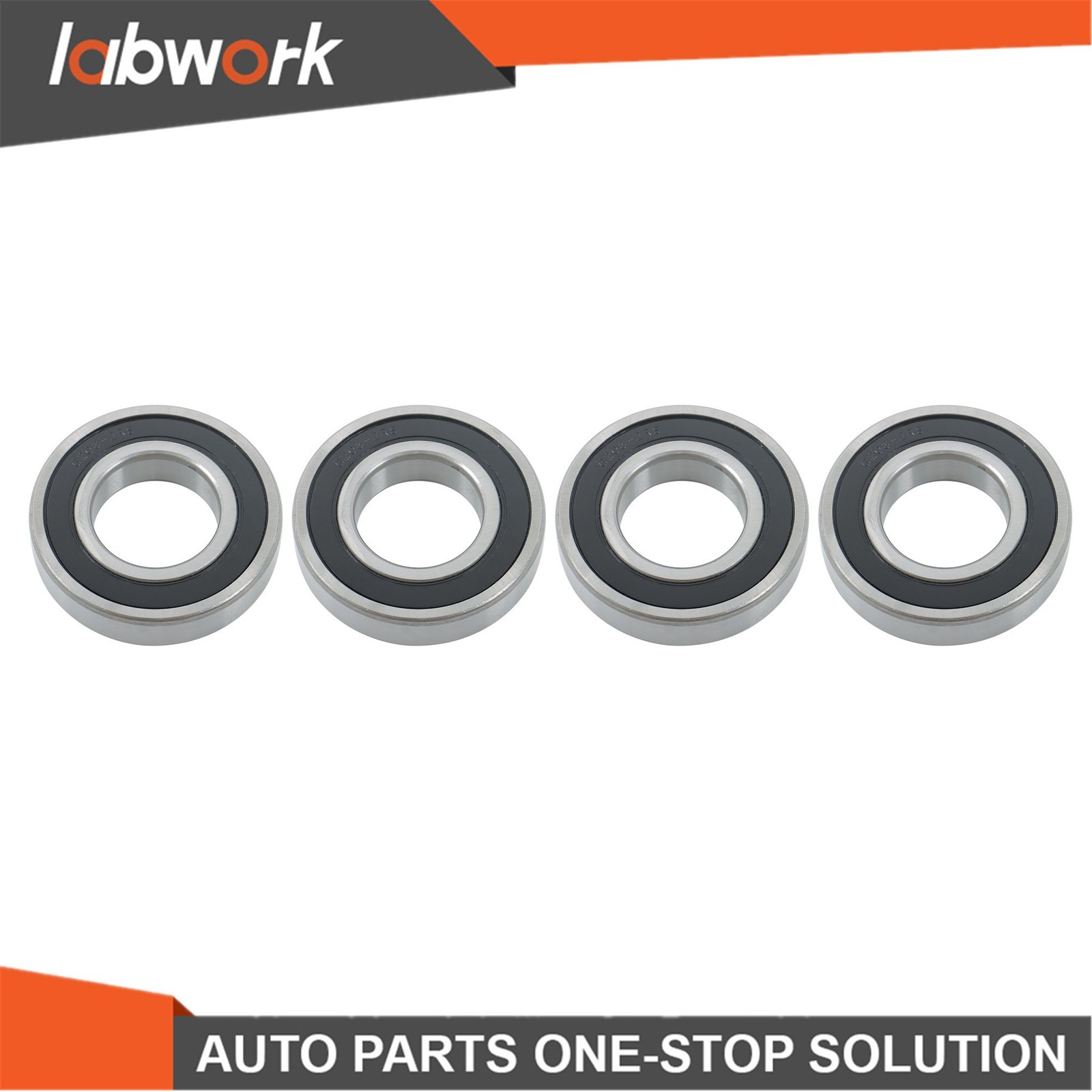 Labwork 6208-2RS Deep Groove Bearings 4pcs 40mm x80mm x18mm Rubber Sealed