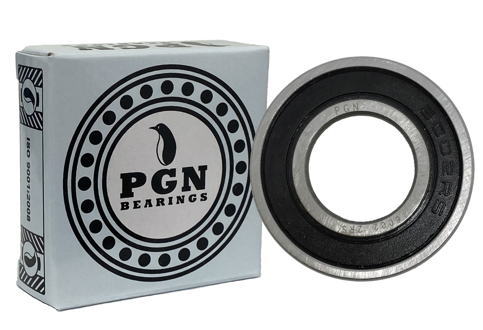 (100) 6002-2RS Premium Rubber Seal Ball Bearing C3 EMQ, 15x32x9, 6002 2RS 6002rs