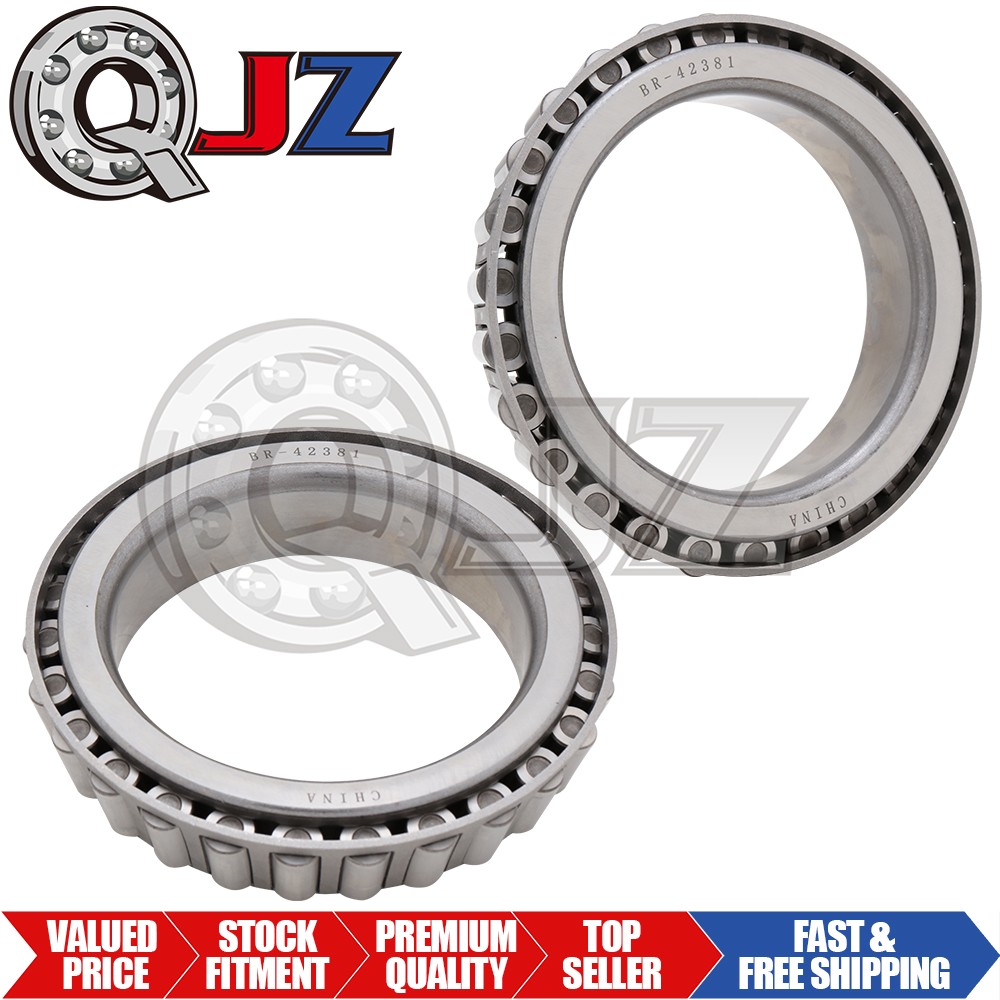 [2-Pack] 42381 Tapered Roller Bearing Single Cone [1-3/4in Bore x 1-1/8in W]