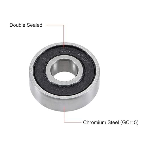 608-2RS Ball Bearings 8mm x 22mm x 7mm Chrome Steel ABEC9 Double Seal 10pcs
