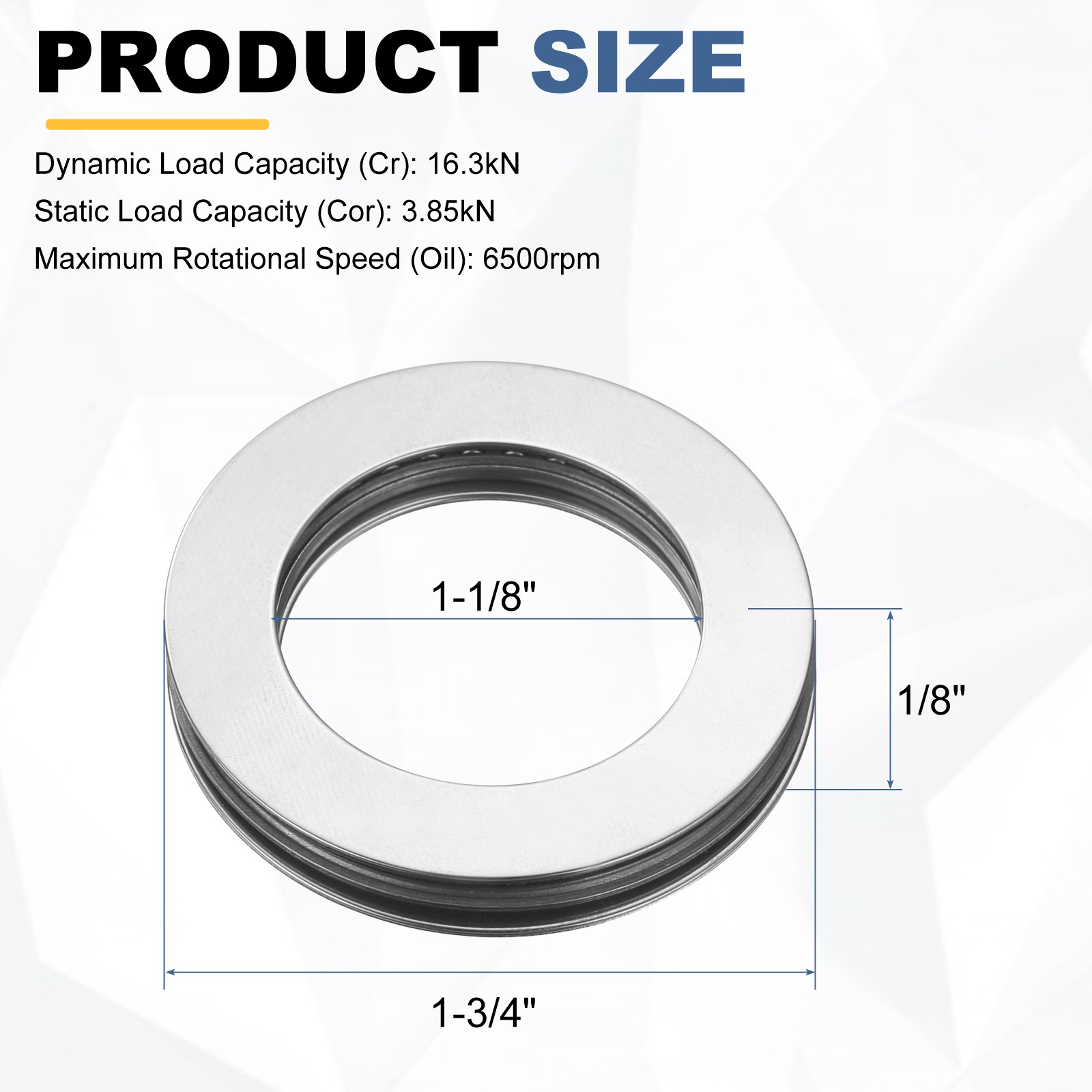 4 Set 1-1/8″x1-3/4″x1/8″ NTA1828 Thrust Needle Roller BEARINGS with 8 Washers