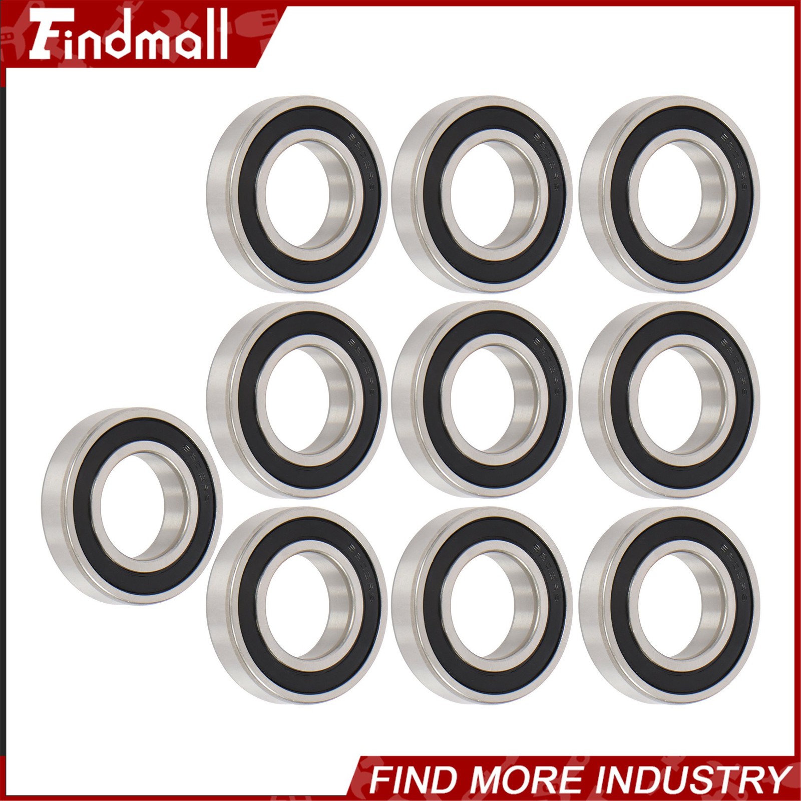 Findmall 6209-2RS Deep Groove Bearings 10 Pack 45mm x85mm x19mm Rubber Sealed