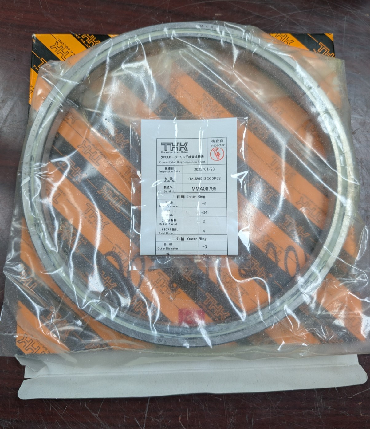 🤪 THK CROSS ROLLER RING BEARING RAU20013CC0P5S