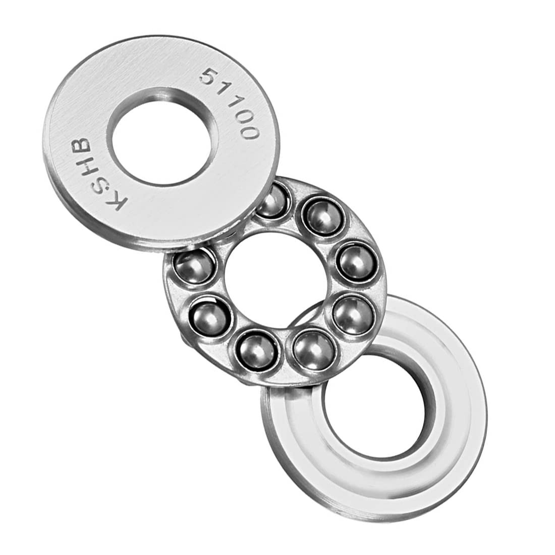 uxcell 51100 Thrust Ball Bearings 10mm x 24mm x 9mm Chrome Steel ABEC3 Single Ro