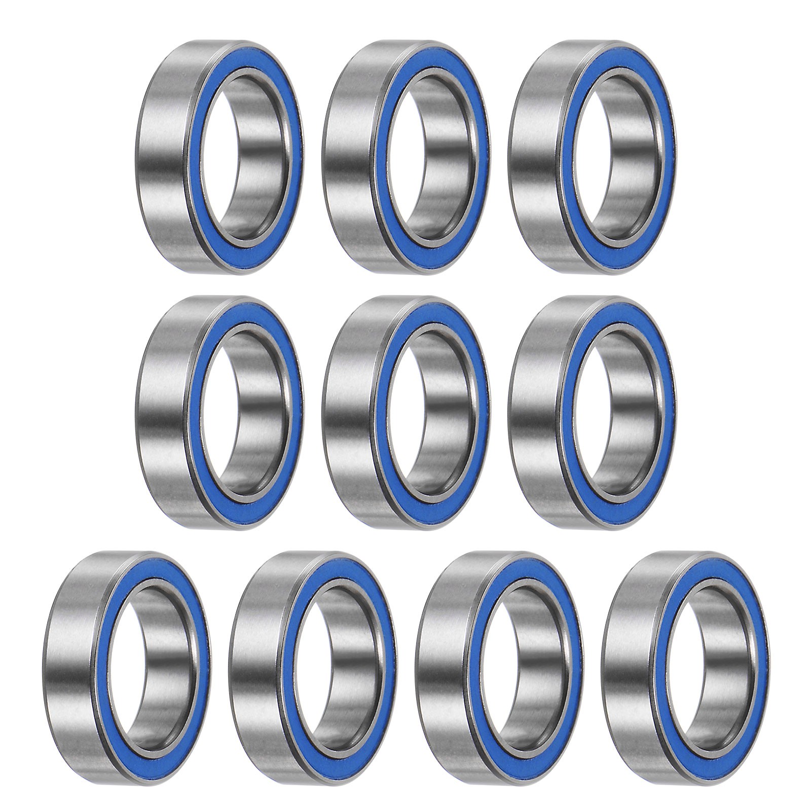 6700-2RS Deep Groove Ball Bearing, 10pcs 10x15x4mm Chrome Steel Bearings, Blue
