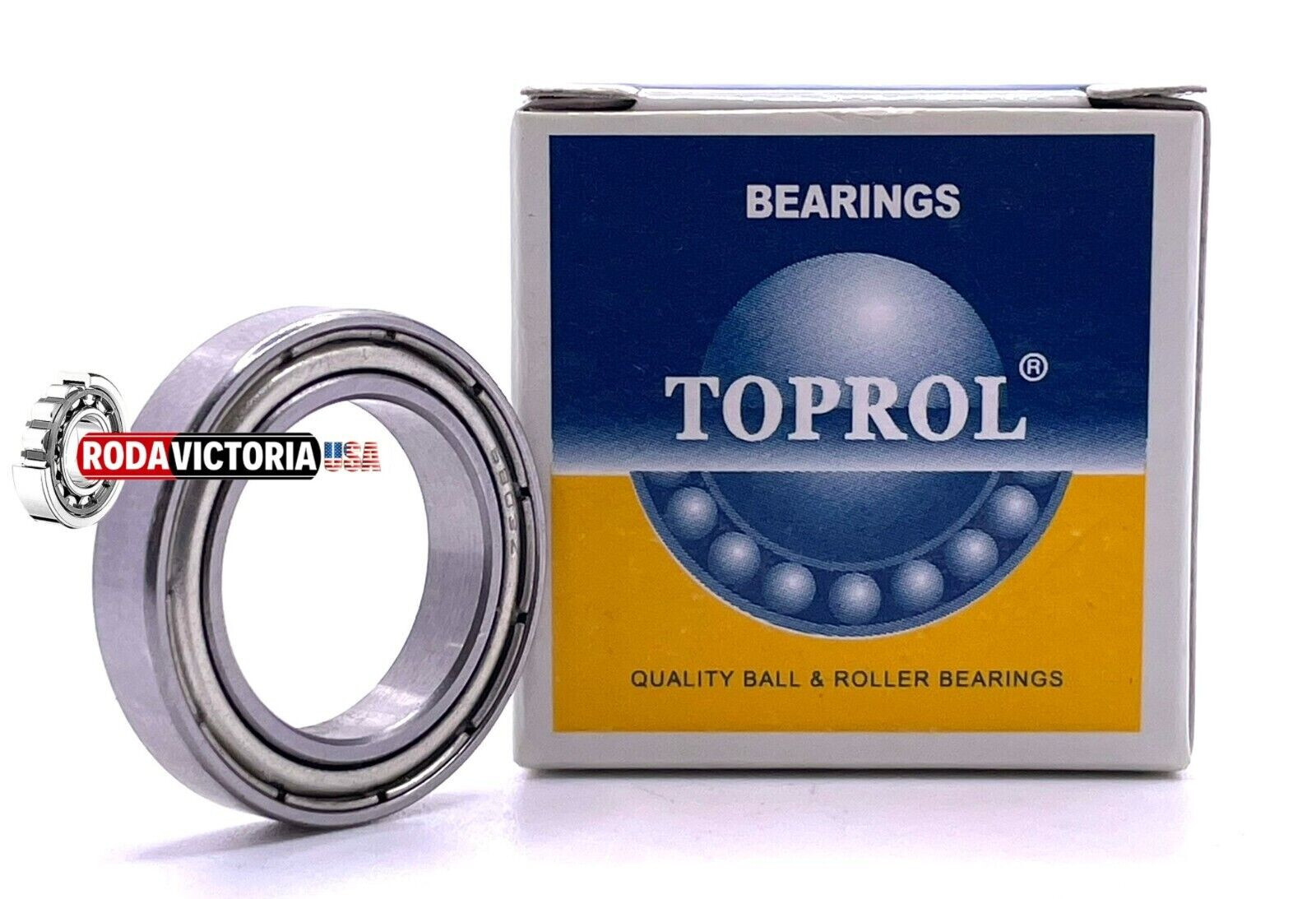 TOPROL 61803 ZZ DEEP GROOVE BALL BEARING, METAL SHIELDED 17x26x5 mm