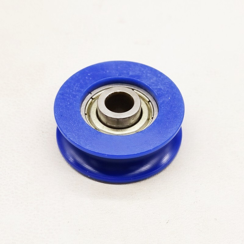 6Pcs U Type Groove Pulley Nylon Guide Rolling Bearing 5×25.5×8.5mm Blue