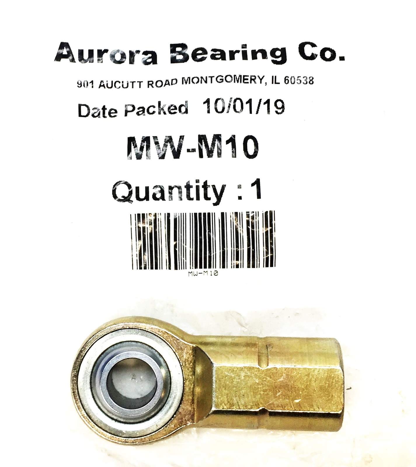 Aurora MW-M Series General Purpose Female Rod End MW-M10 NOS
