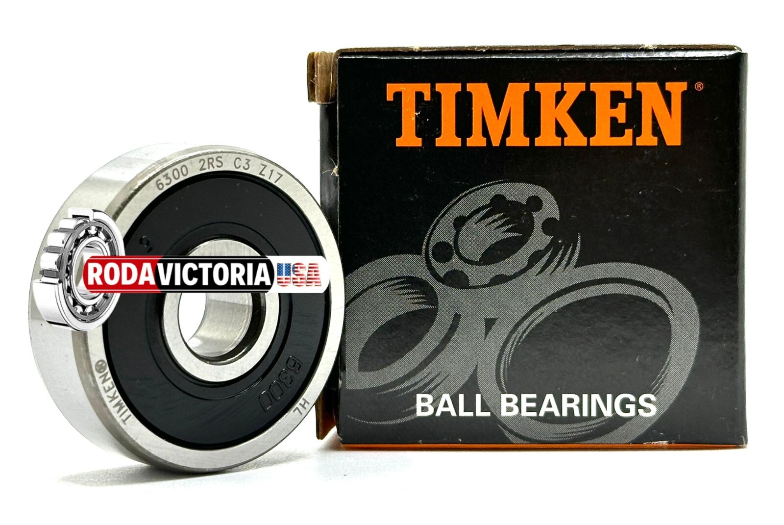 TIMKEN 63000 2RS DEEP GROOVE BALL BEARING, RUBBER SEALED 10x26x12mm