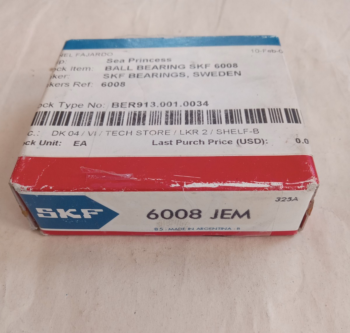 SKF 6008-JEM Deep Groove Bearing 40mm X 68mm X 15 mm Bearing