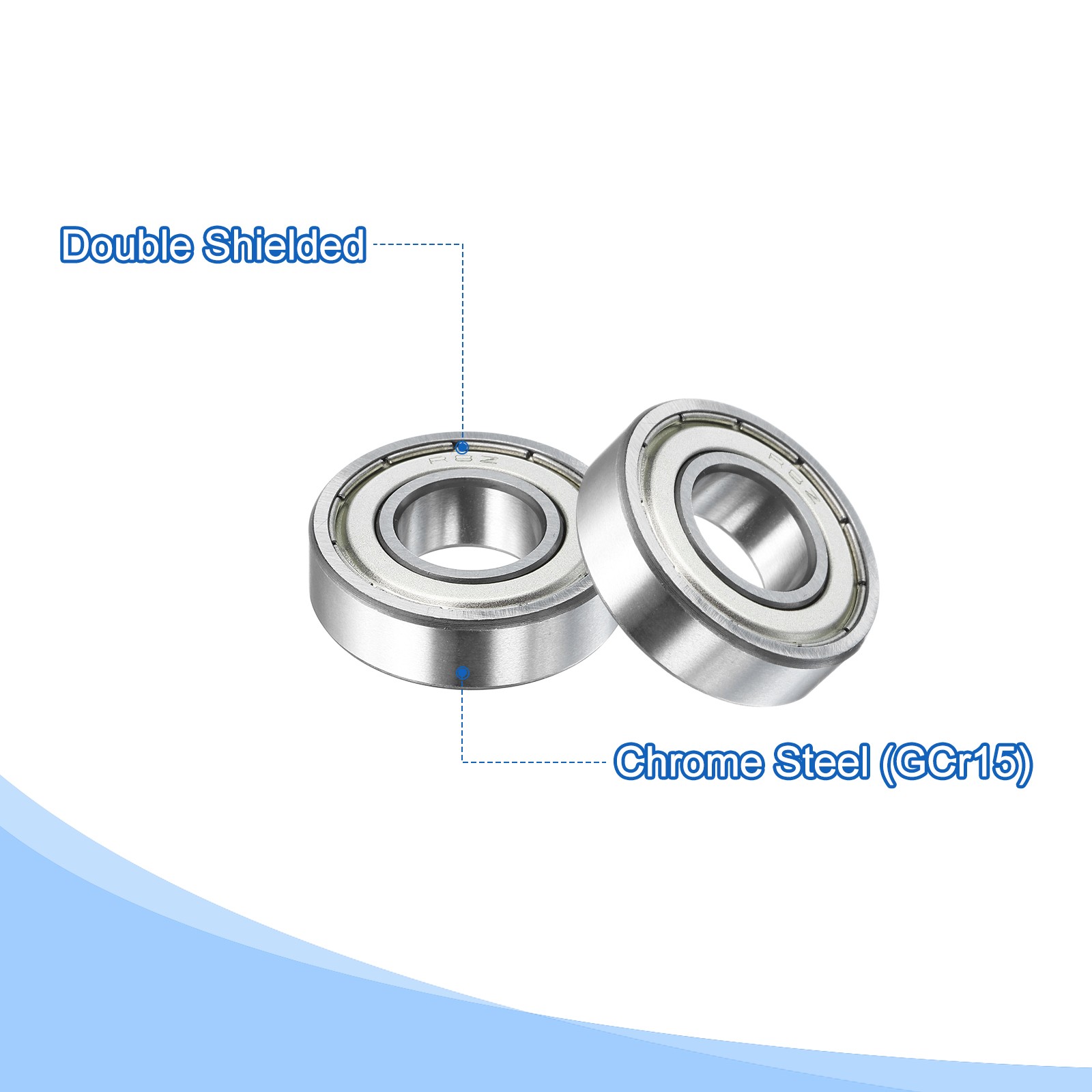 5Pcs R8ZZ Deep Groove Ball Bearings 1/2″x1-1/8″x5/16″ Double Metal Shielded Z3