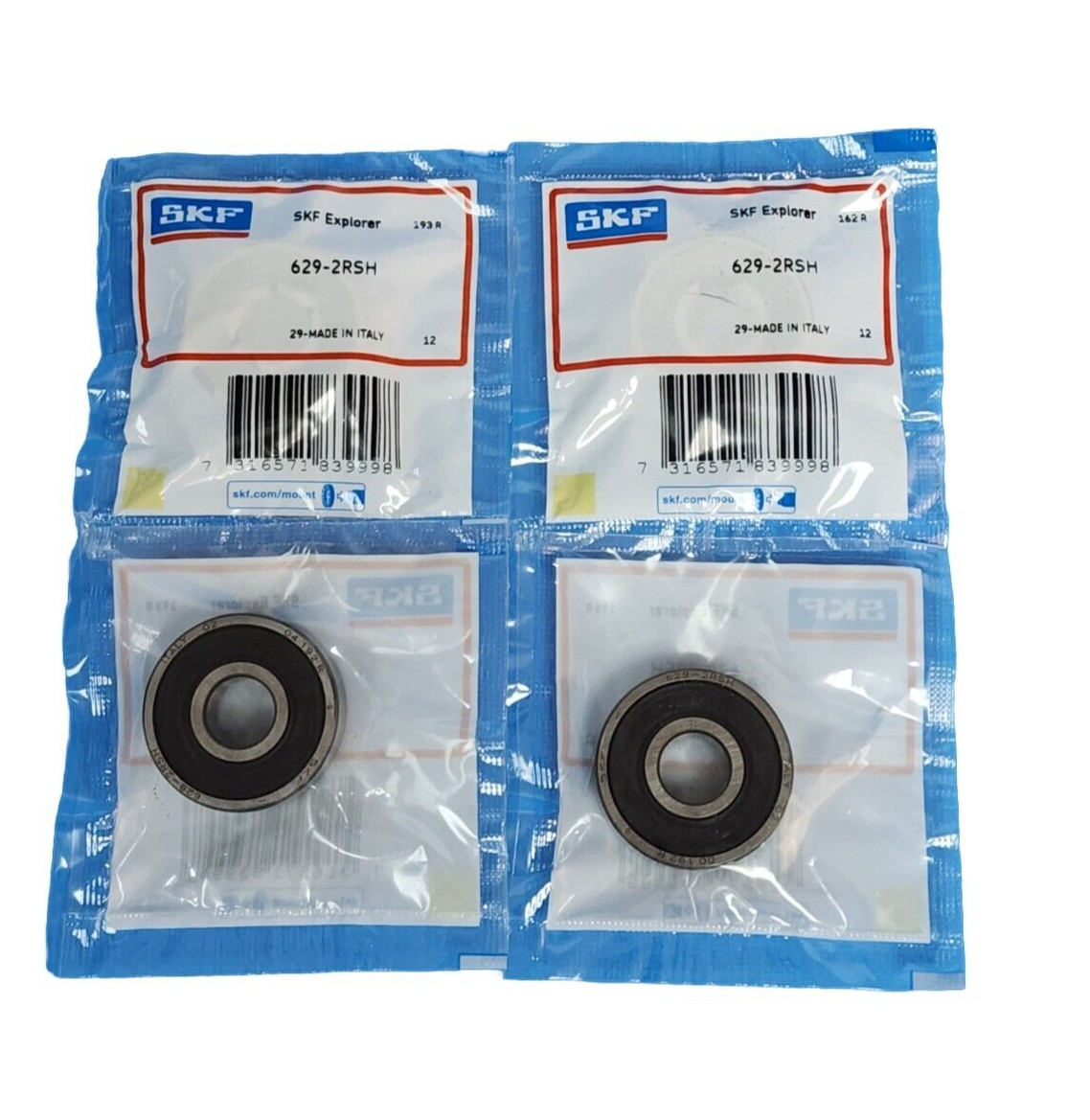 LOT OF 4 NEW SKF 629-2RSH BALL BEARINGS 6292RSH