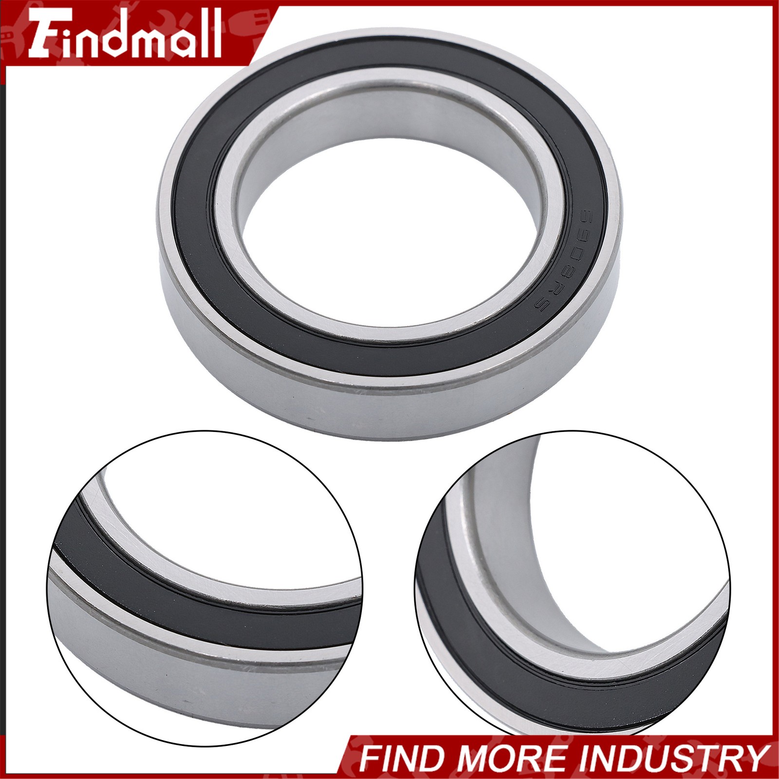 Findmall 6908-2RS Deep Groove Bearings 10pcs 40x62x12mm Rubber Sealed Set