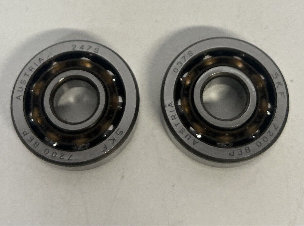 (Pack of 2QTY) 7200 BEP Angular Contact Ball Bearings, Single Row 10x30x9 mm