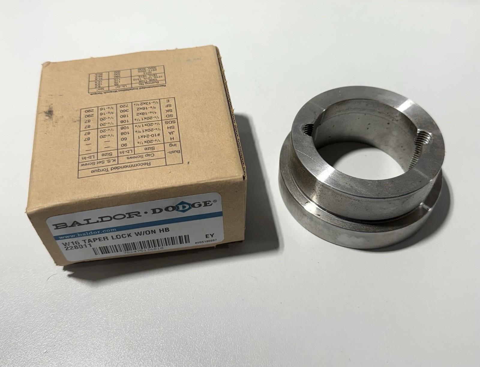 Dodge Baldor ABB 228011 W16 Taper Lock Weld-On Hub 2-1/4 in Bore, 3-1/4 in OD