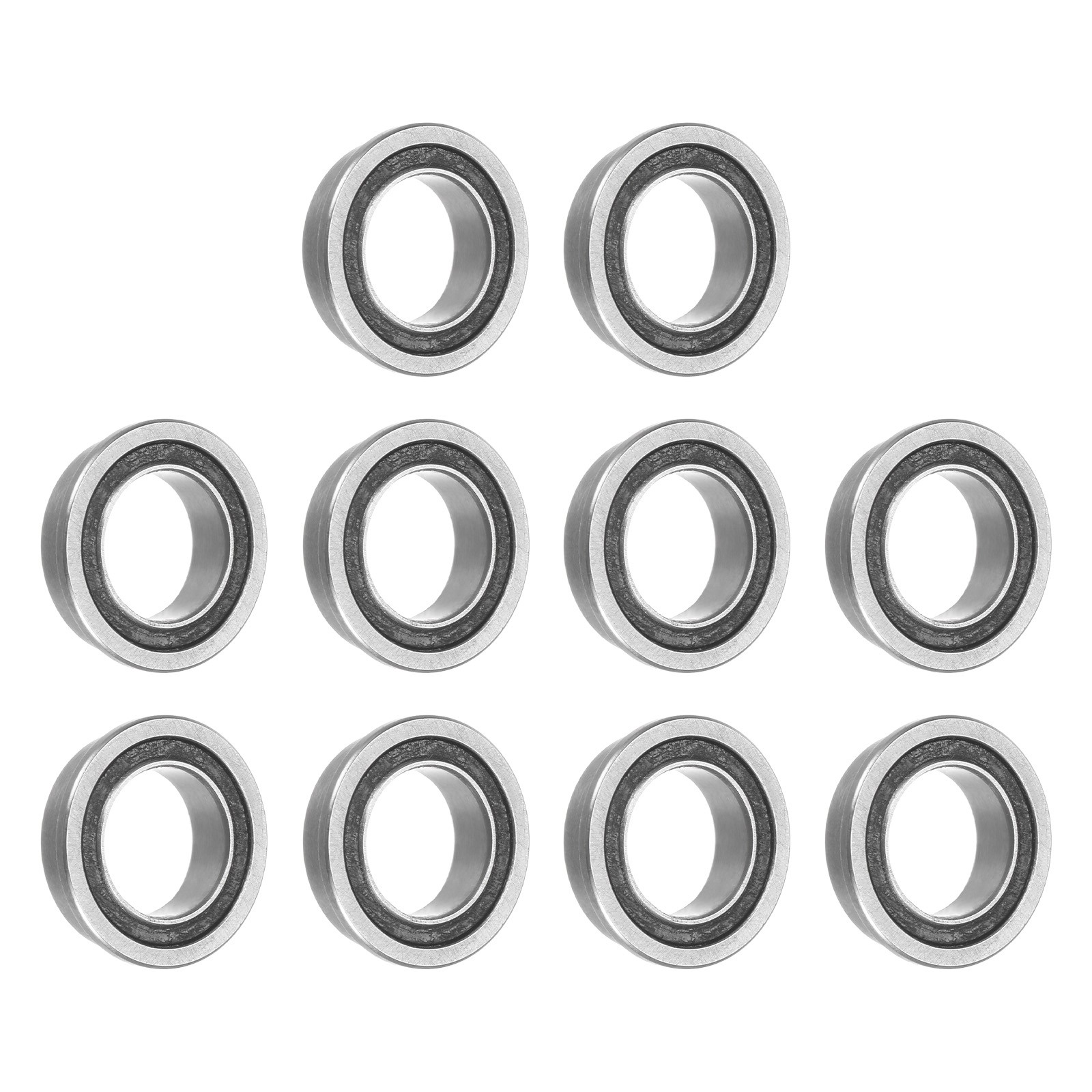 10Pcs Flanged Ball Bearing 8mm ID x 12mm OD x 3.5mm Thickness Wheelbarrows