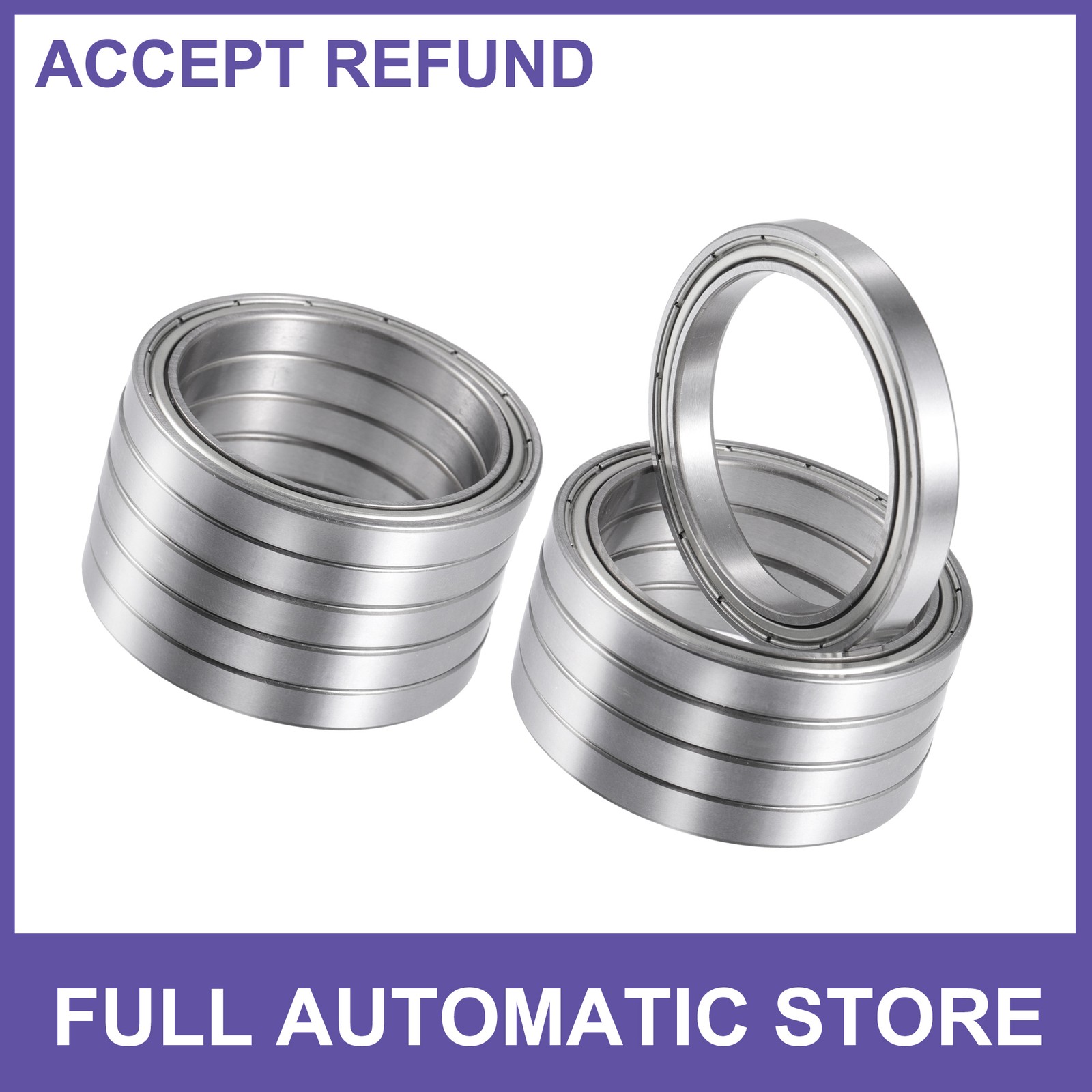 TWO 45x58x7mm Double Metal Shield 6809ZZ Row Deep Groove Ball Bearings Universal