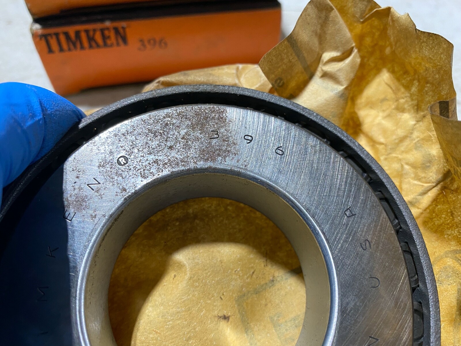 One (1) Timken 396 Tapered Roller Bearing Cone, NOS