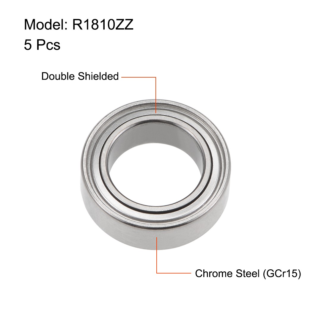 R1810ZZ Ball Bearing 5/16″x1/2″x5/32″ Shielded Z2 Lever Bearings 5pcs