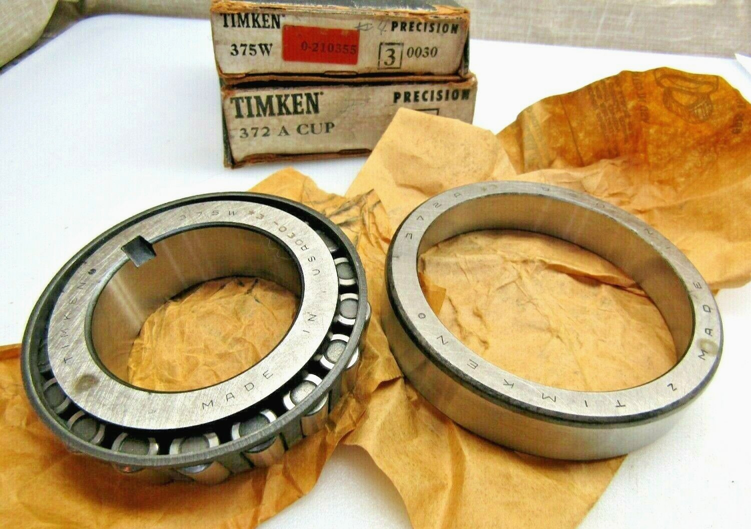 Timken 375W*3 372A*3 Precision 3 Tapered Roller Bearing Cup + Cone Made in USA