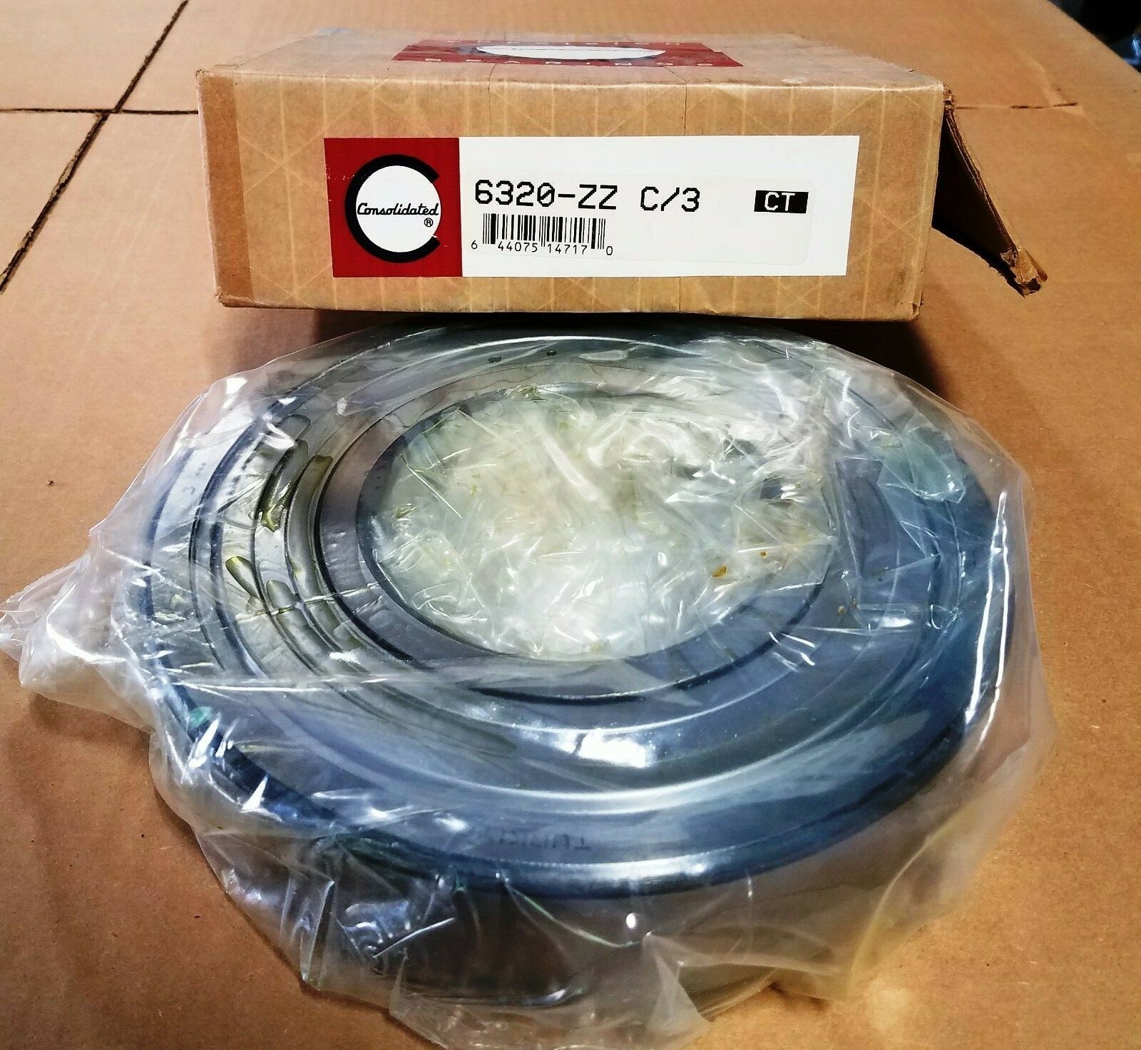 NEW IN BOX CONSOLIDATED 6320-ZZ C/3 BEARING / 3.937″ ID x 8.464″ OD x 1.85″ WIDE