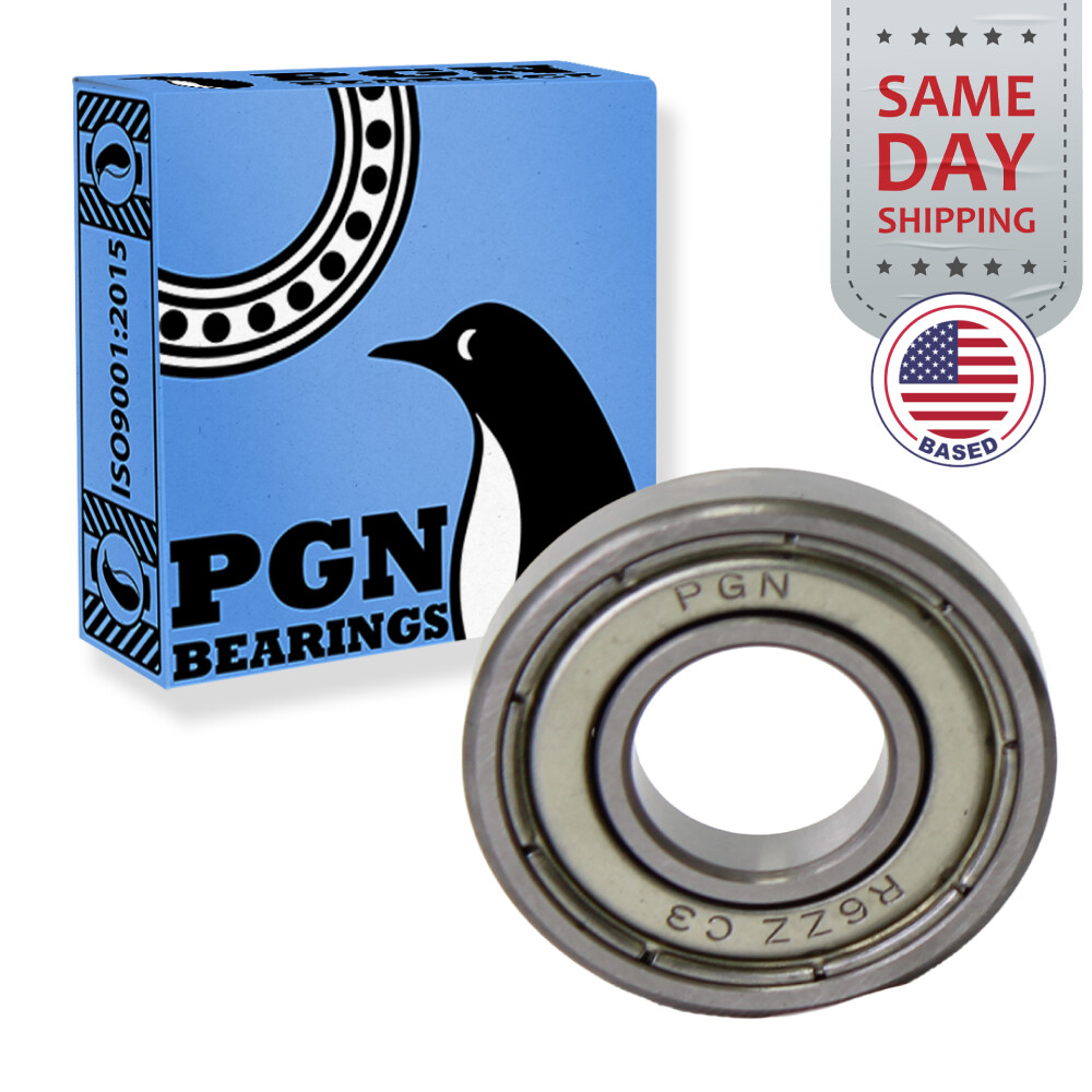 (100) R6-ZZ Premium Metal Shield Ball Bearing C3, 3/8″x7/8″x9/32″, R6z