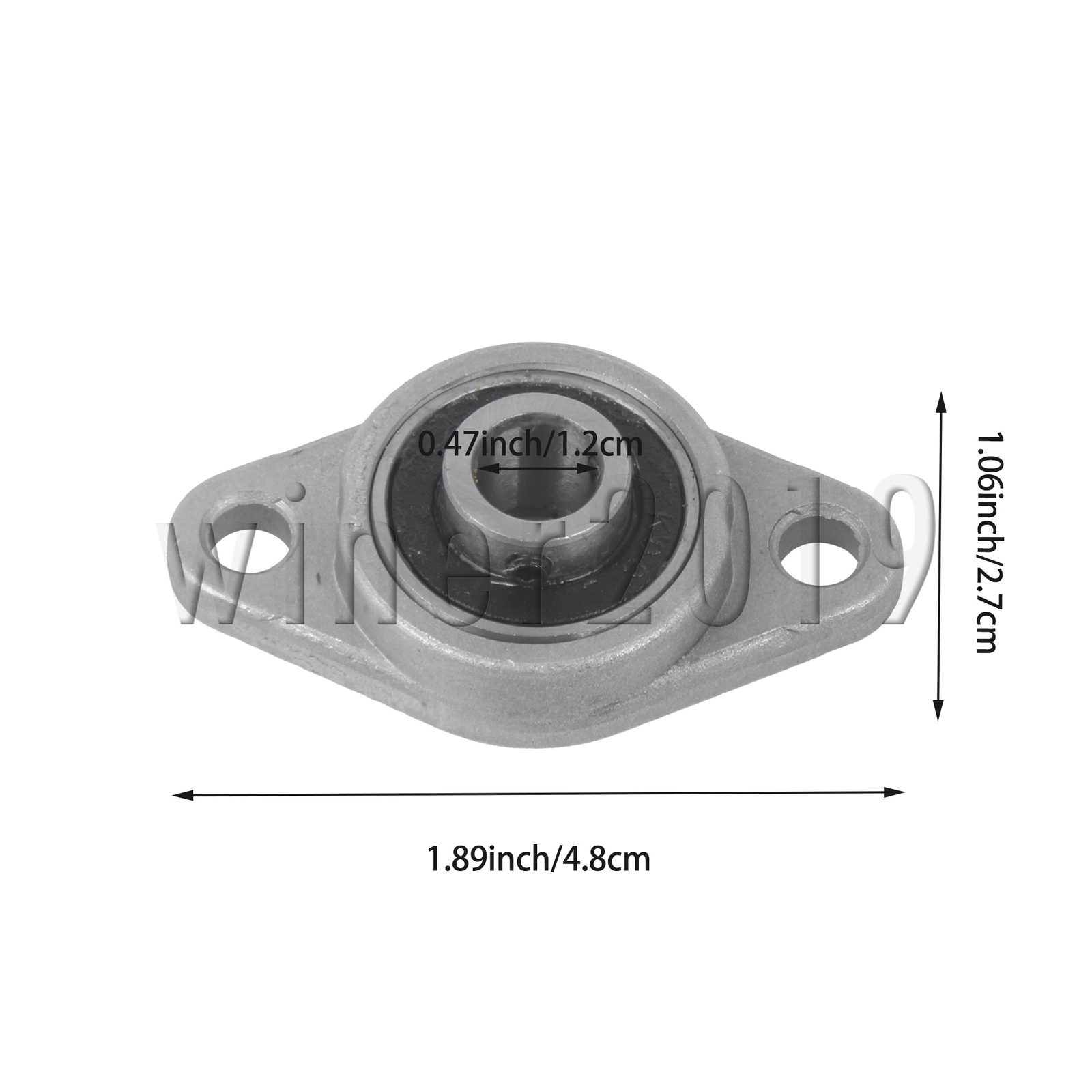 Zinc Alloy Flanged Mounted Pillow Block Bearings KFL08 8mm Bore Silver Pack of 2