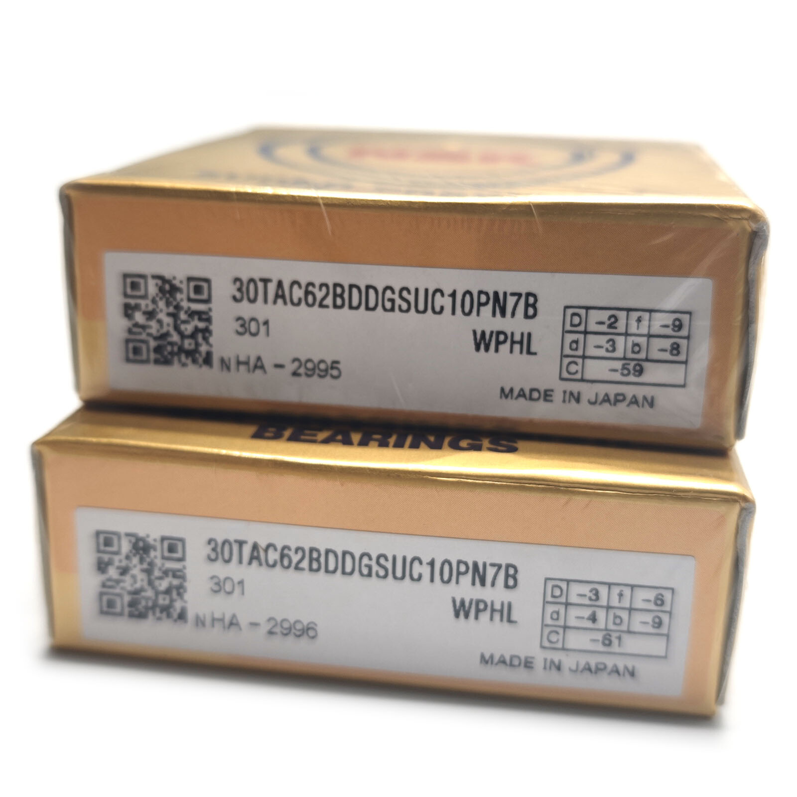 ABEC-7 Ball Screw Bearings Set of 2 for NSK Matched 30TAC62BDDGSUC10PN7BP4