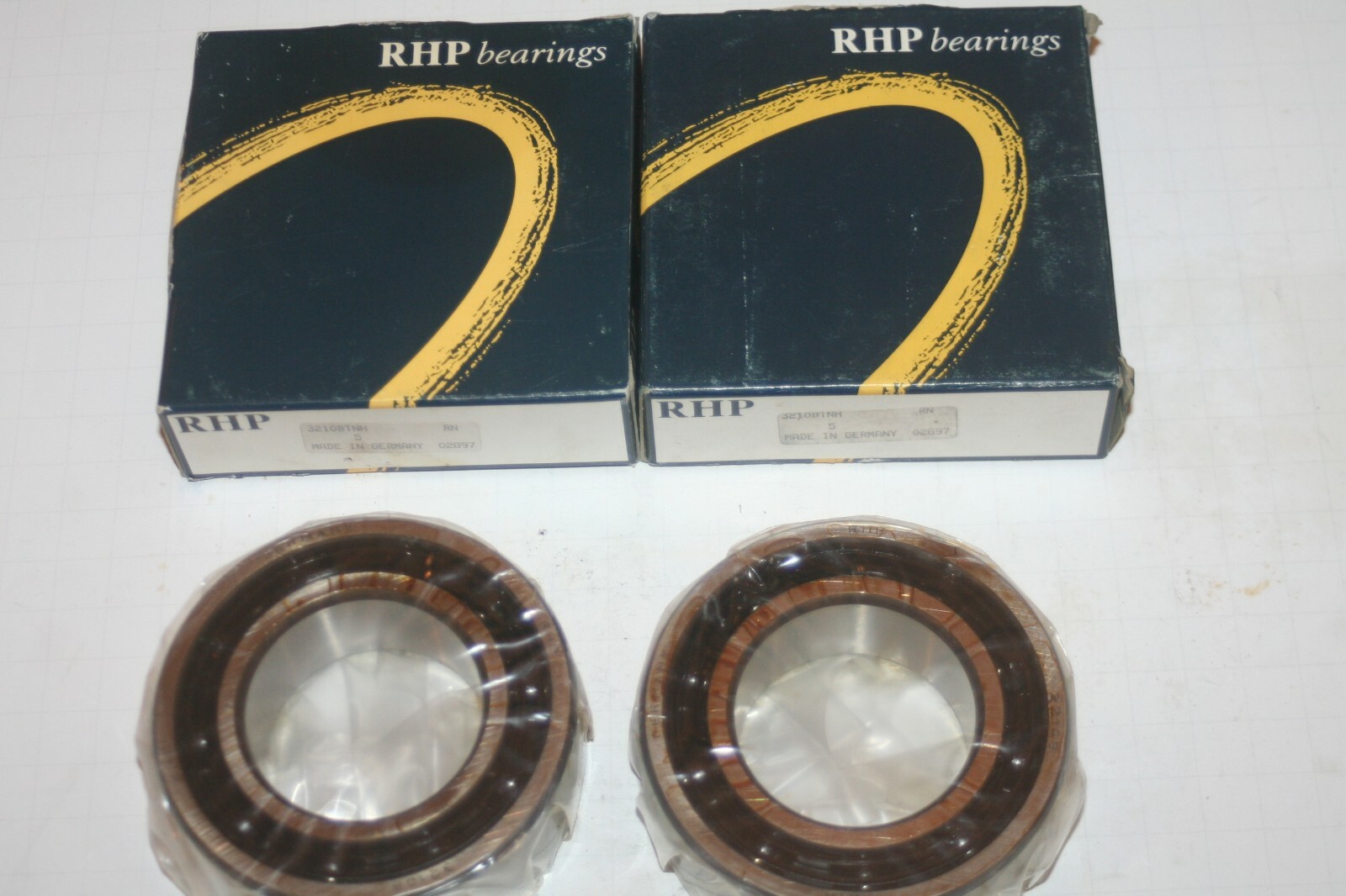 (Lot of 2) RHP 3210BTNH Double Row Angular Contact Bearings 3210 BTNH * NEW *