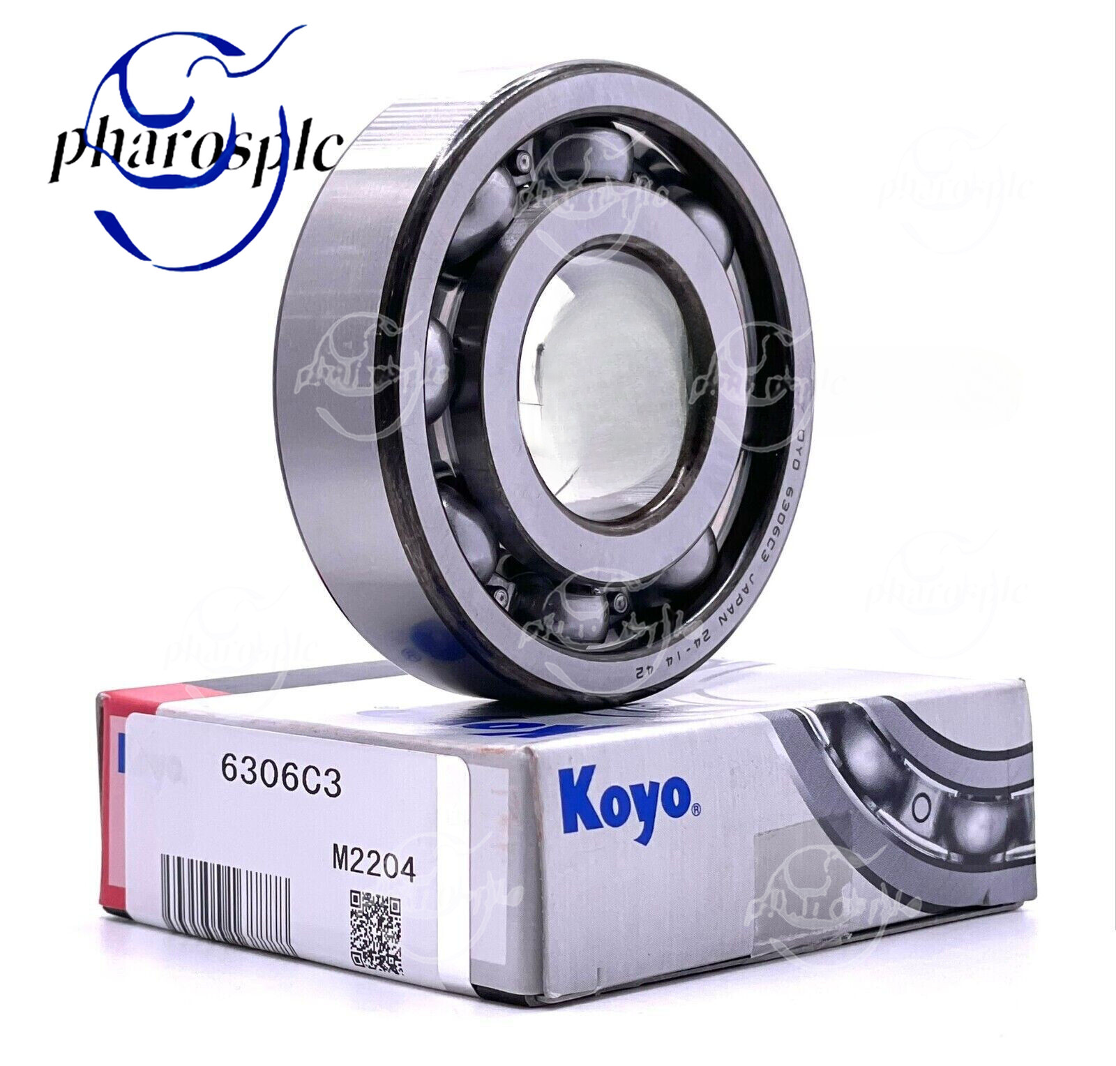 KOYO 6306 C3 Deep Groove Ball Bearing, Open, No Seals 30x72x19 mm