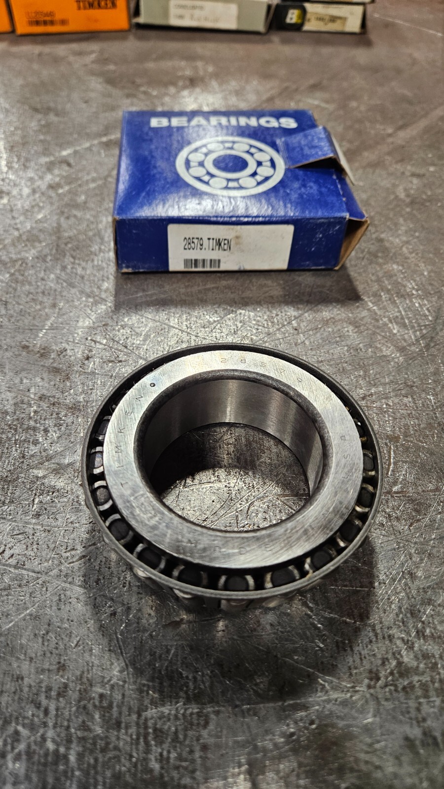 Timken 28579 Tapered Roller Bearing Cone – 1.968″ Bore x 1.000″ Width, NOS