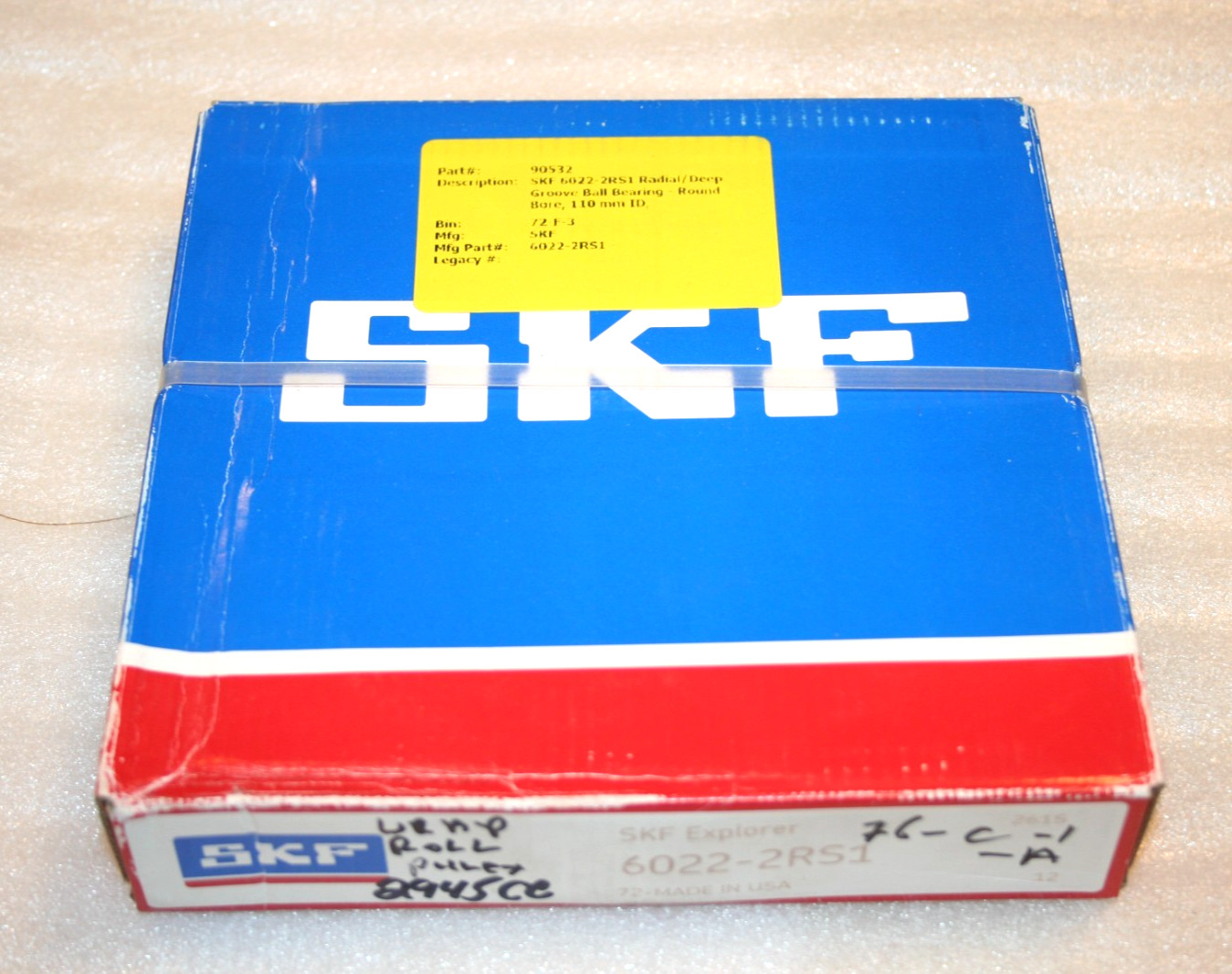 GENUINE SKF Explorer 6022-2RS1 Sealed Deep Groove Ball Bearing * NEW UNOPENED *