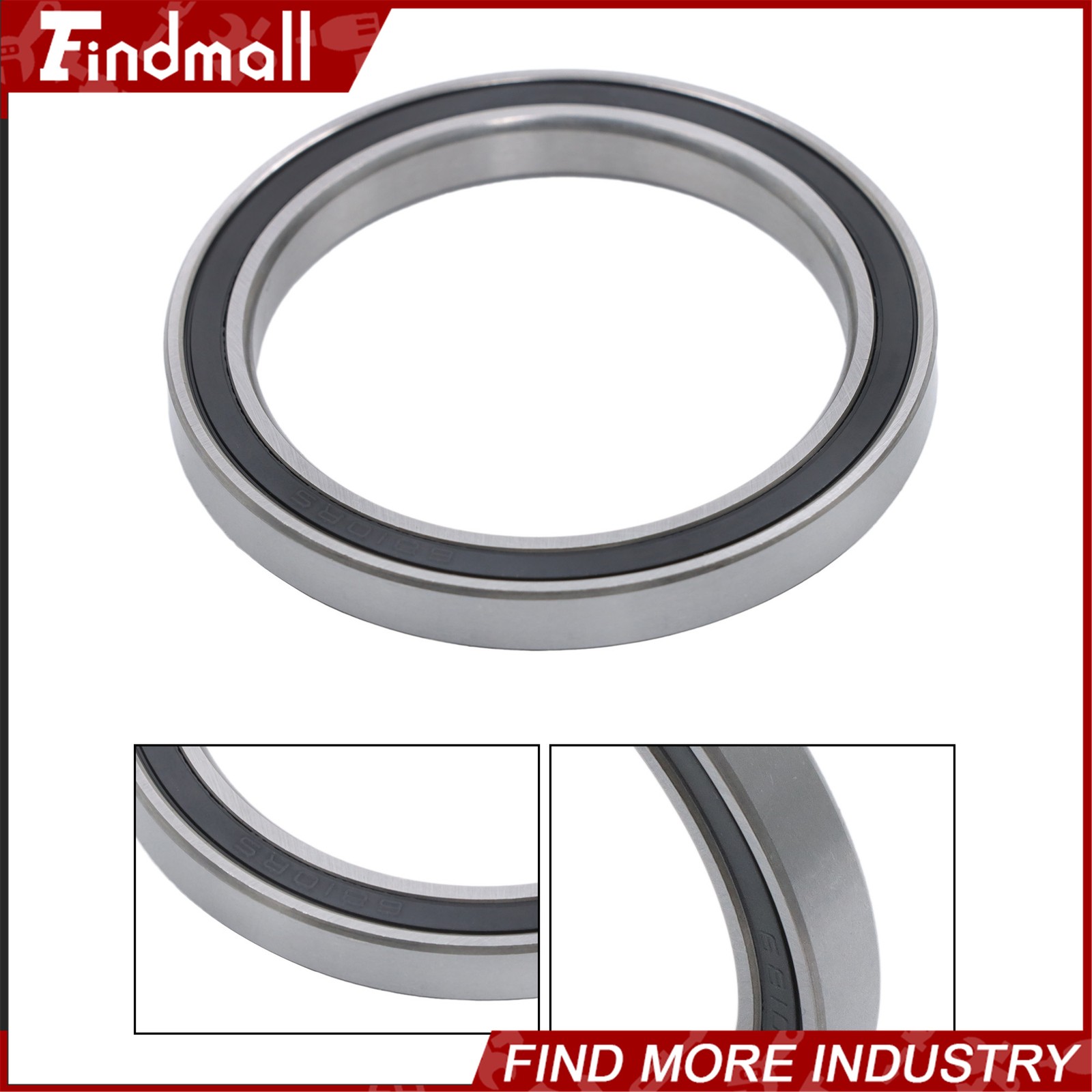 Findmall 10pcs 6810-2RS Ball Bearings 50x65x7mm Double Sealed Pre-Lubricated